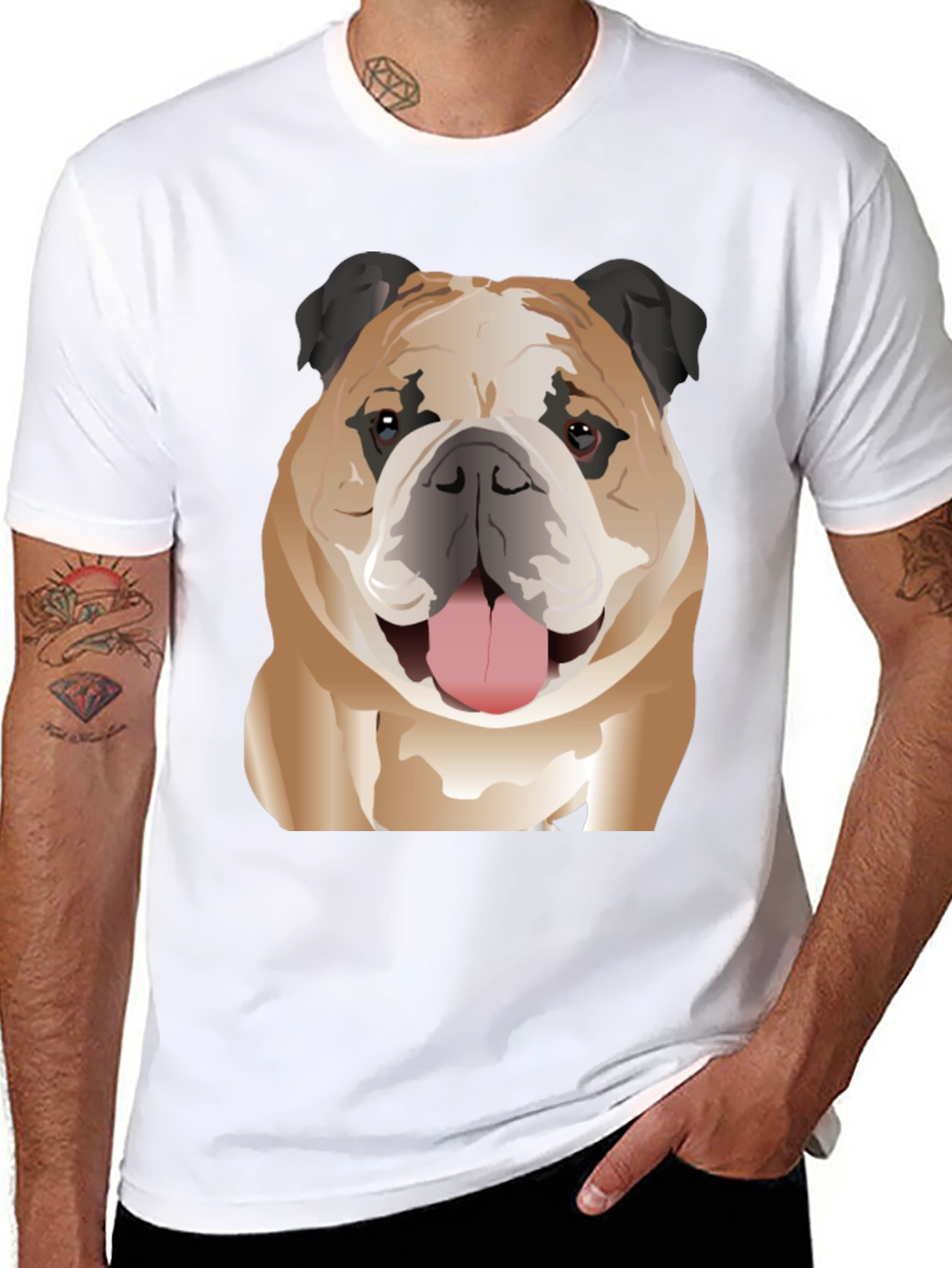 Black Bulldog Graphic T-Shirt - Trendy Pet Lover Tee view 8