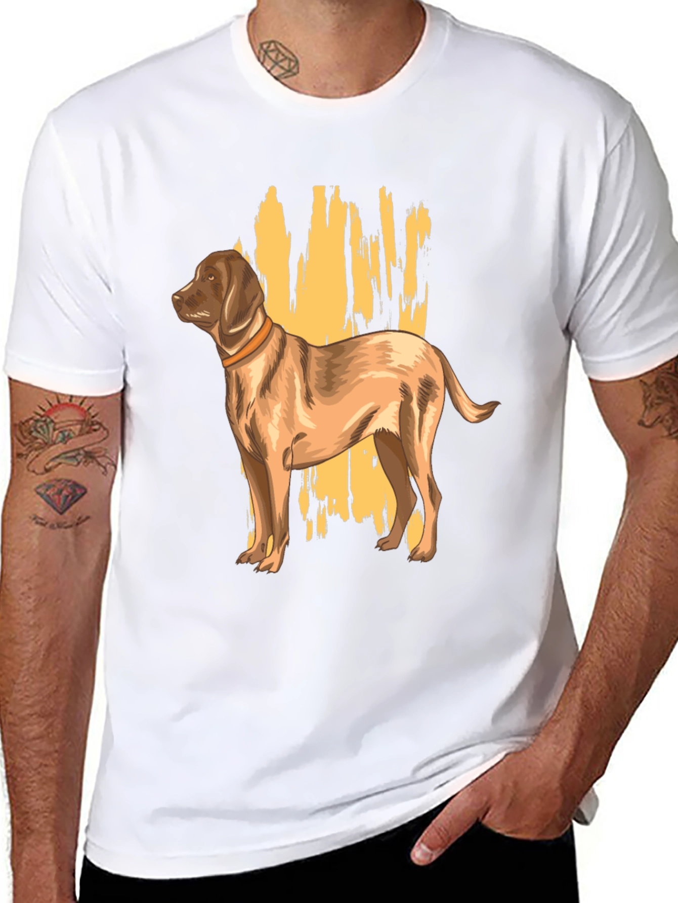 Black Dog Graphic T-Shirt - Black, Canine Lover Tee view 8