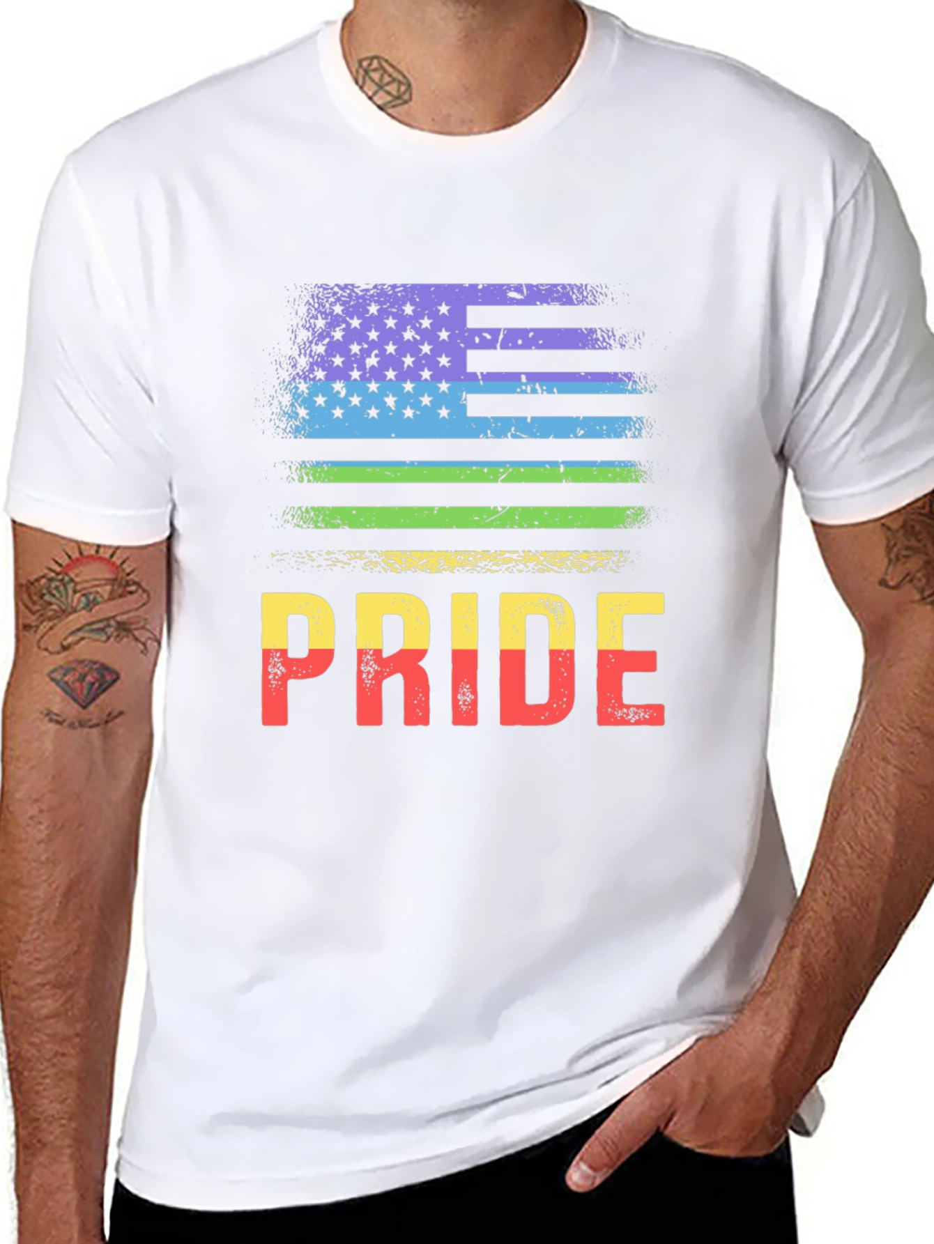 Black Pride Flag T-Shirt - LGBTQ+ Rainbow Tee view 8