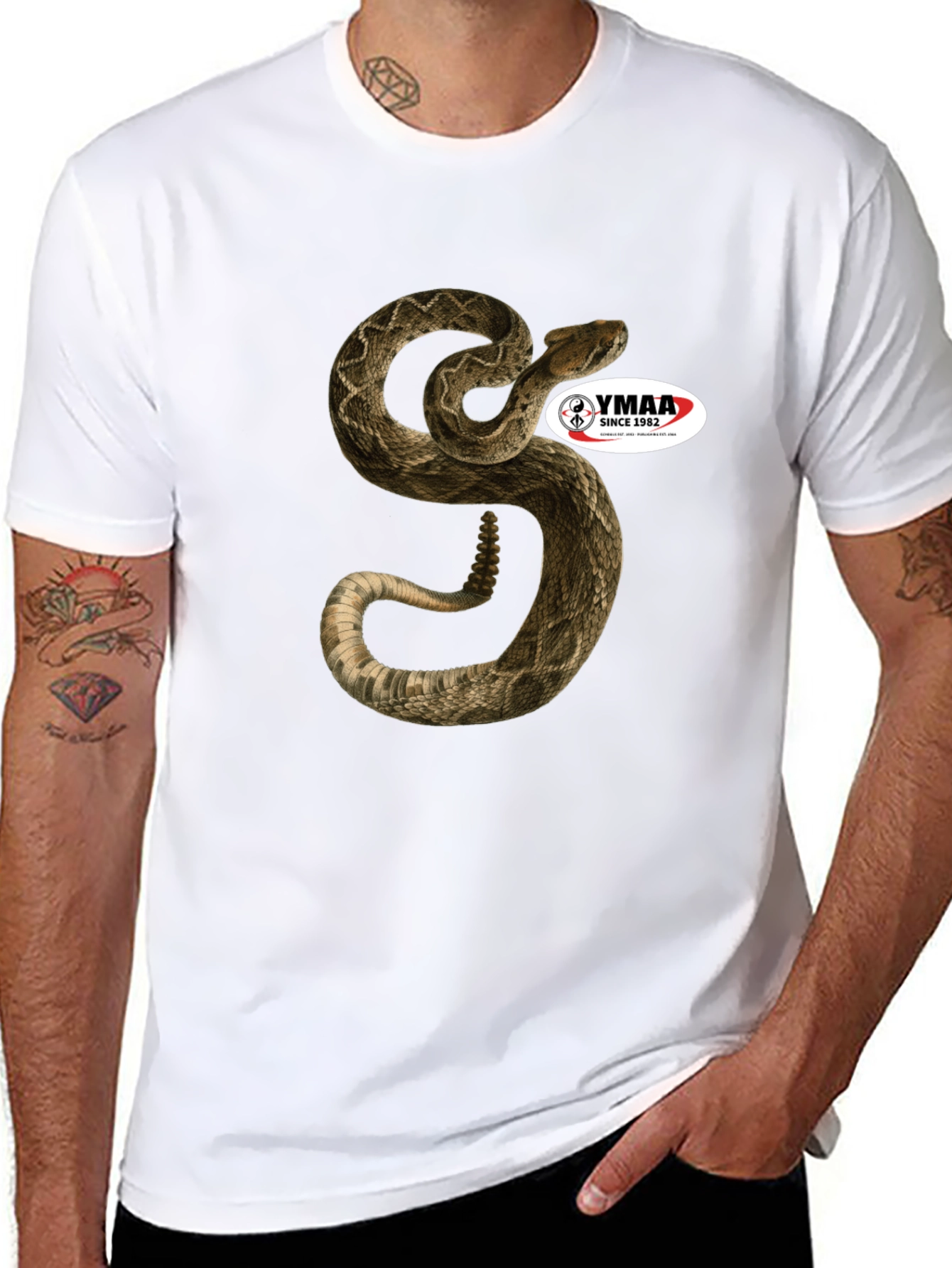 Black Snake T-Shirt - Men's Black Graphic Tee view 8