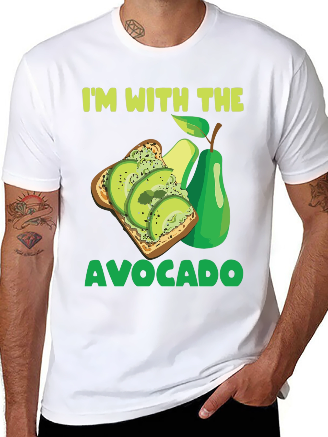 Black I'm With The Avocado T-Shirt view 8