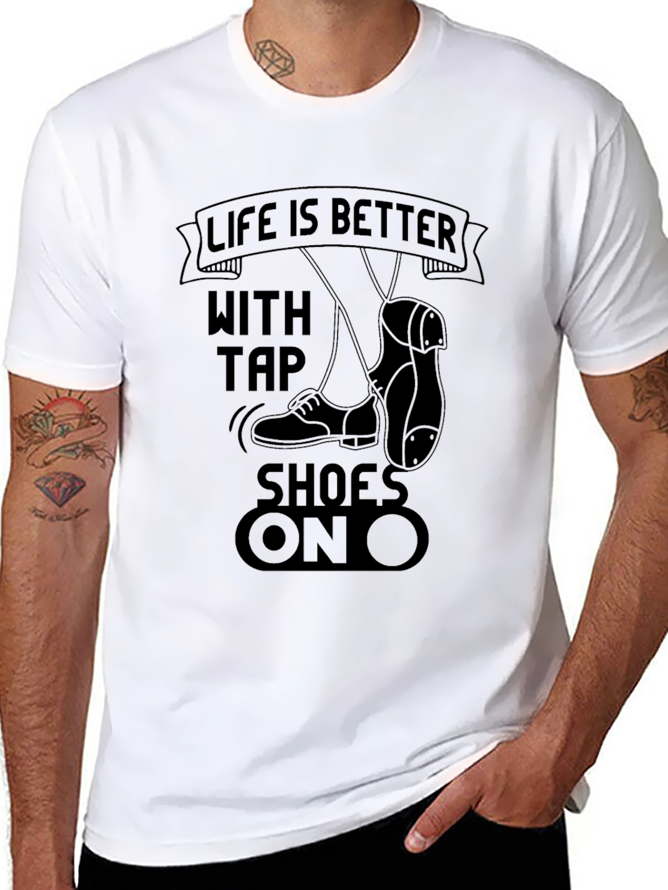 Black Life is Better With Tap Shoes On T-Shirt view 8