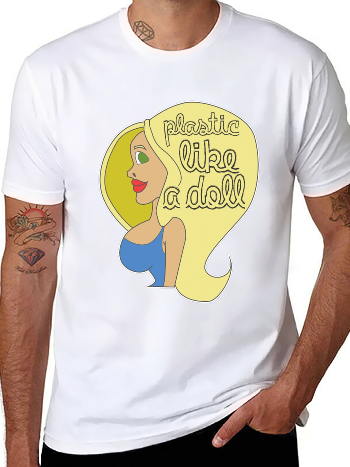 Black Plastic Doll Tee - Stylish Graphic T-Shirt view 8