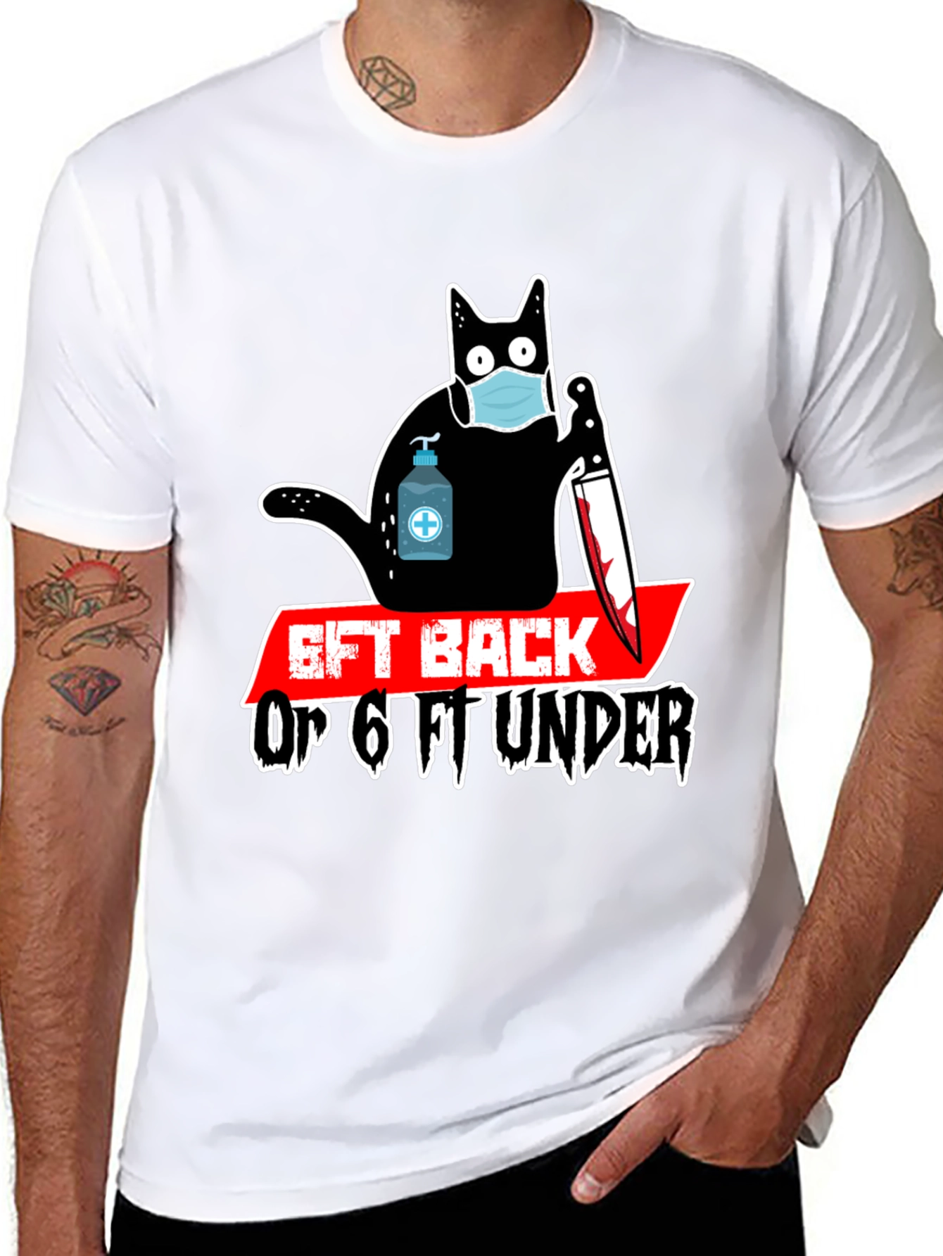 Black 6ft Back Or 6ft Under T-Shirt view 8