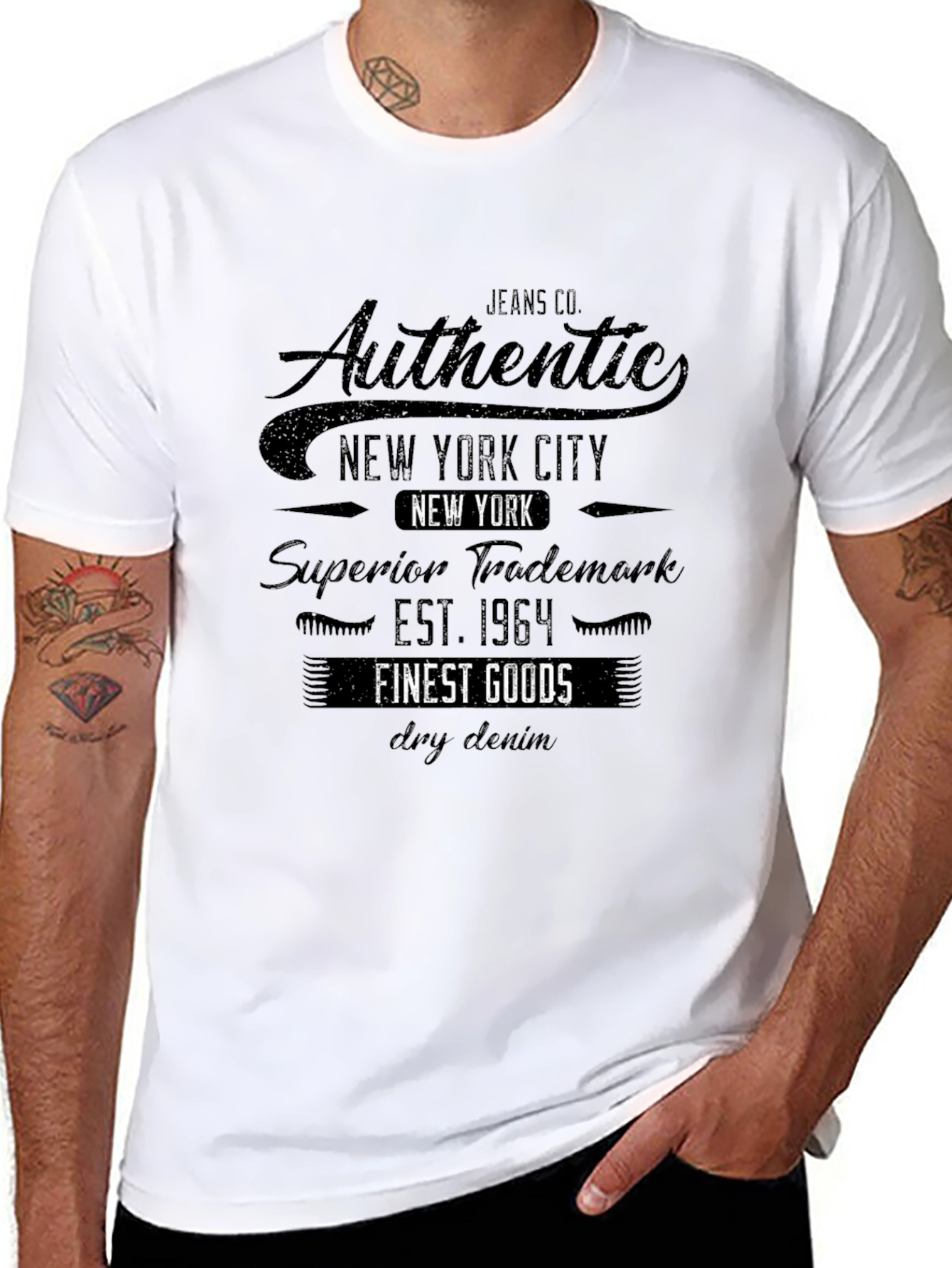 Black Authentic New York City Graphic Tee view 8