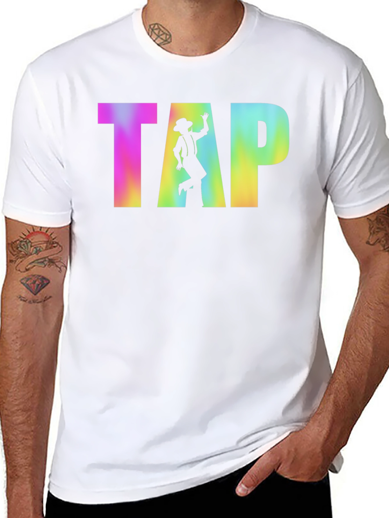 Black Retro Tap Dancer T-Shirt view 8