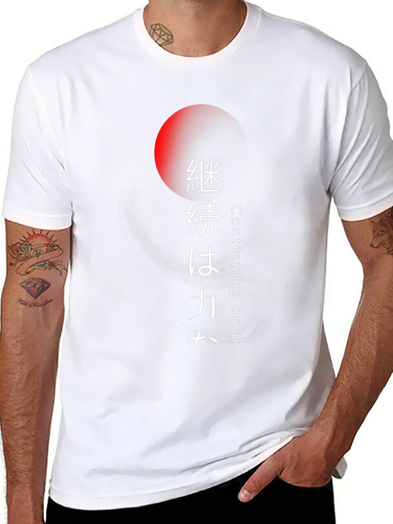 Black Japanese Style Graphic Tee - Continue On is Power view 8
