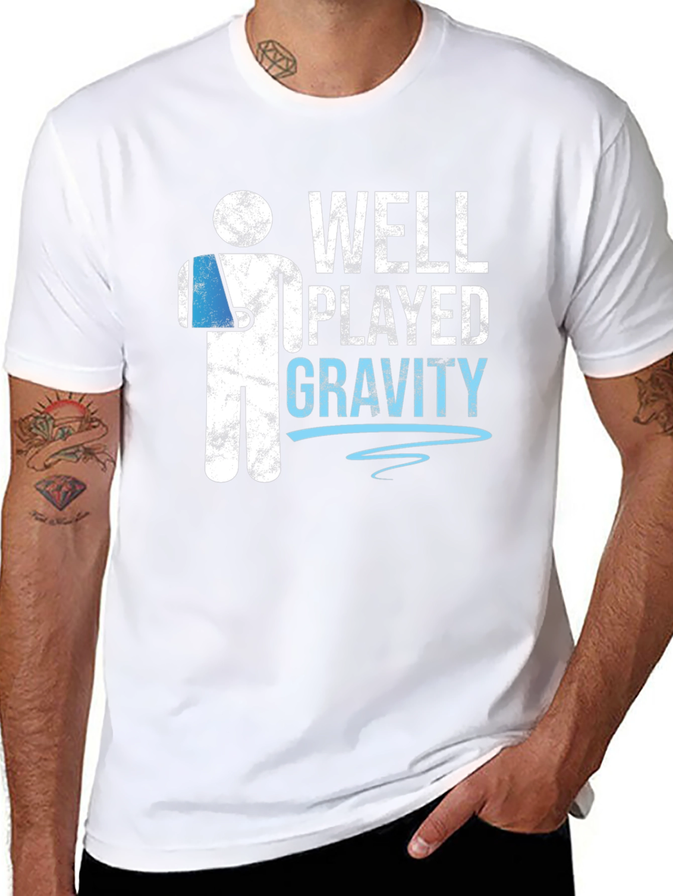Black Well Played Gravity Graphic Tee view 8