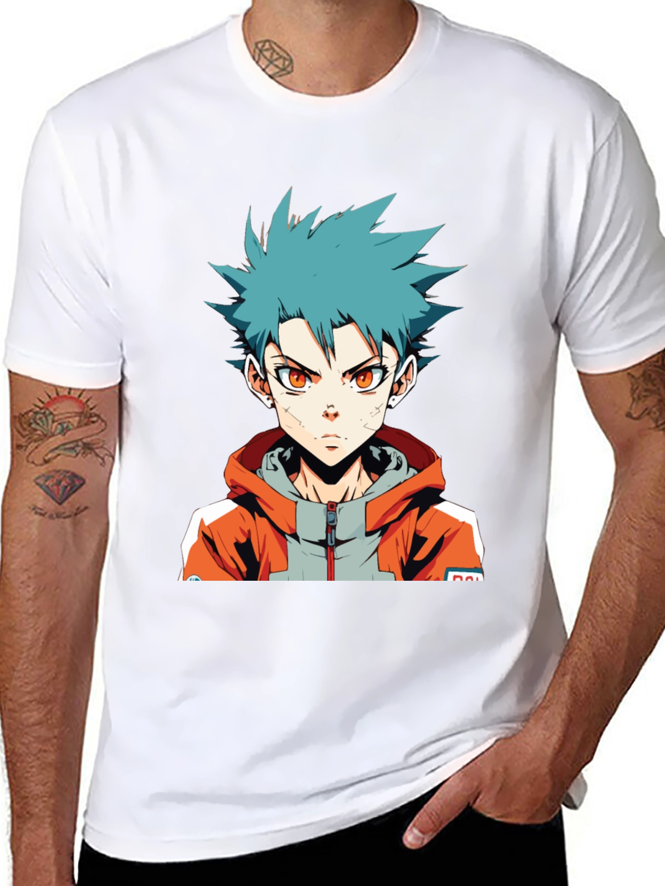 Black Anime Boy Graphic Tee - Stylish Cotton T-Shirt view 8