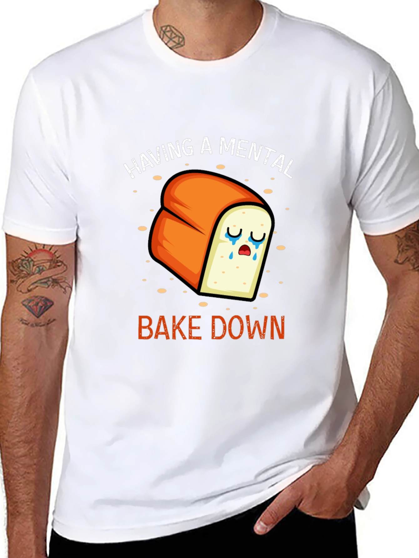 Black Mental Bake Down Funny T-Shirt view 8