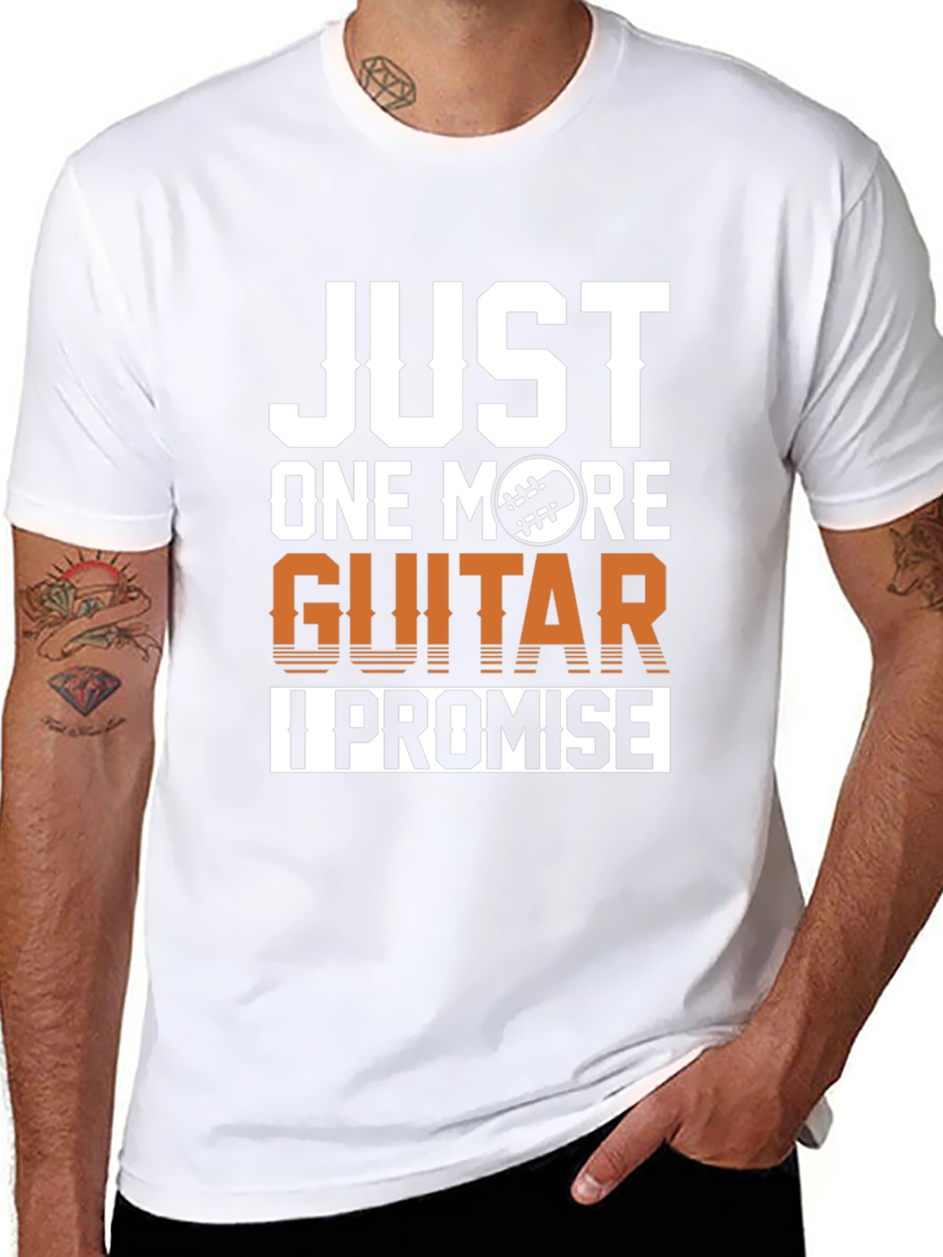 Black Just One More Guitar T-Shirt, I Promise view 8