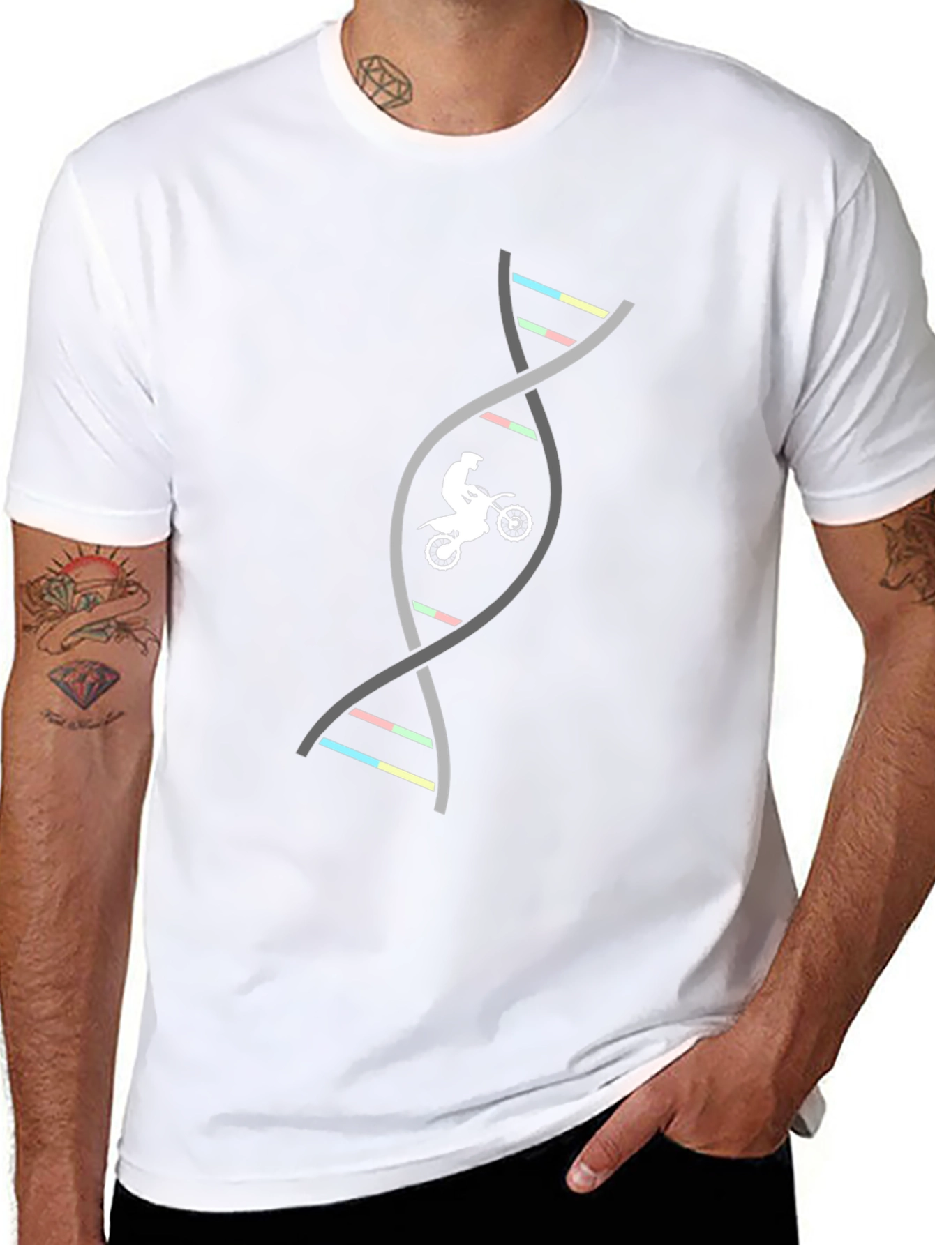 Motocross DNA Graphic T-Shirt - Black - 8
