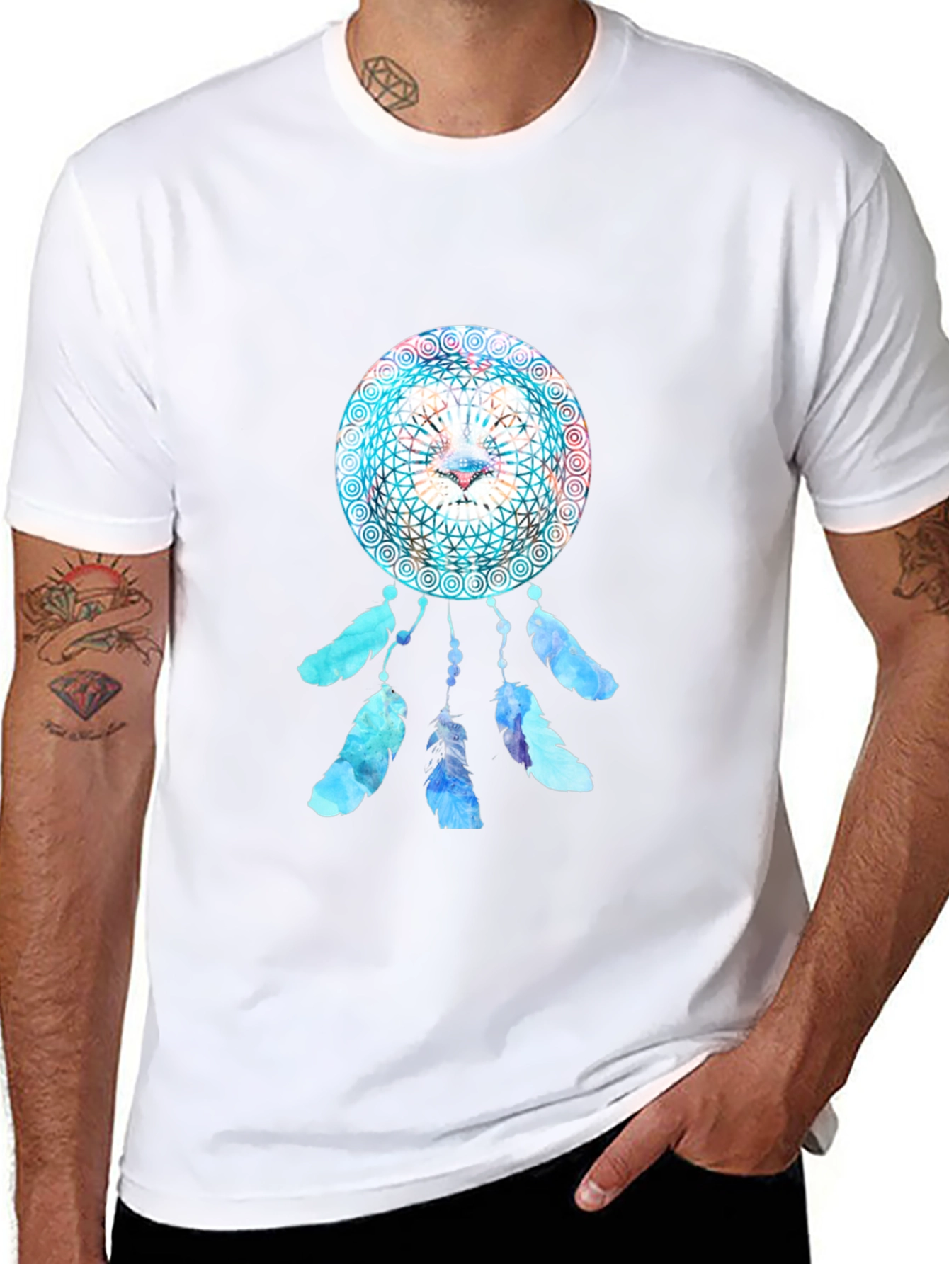 Black Lion Dreamcatcher Graphic Tee view 8