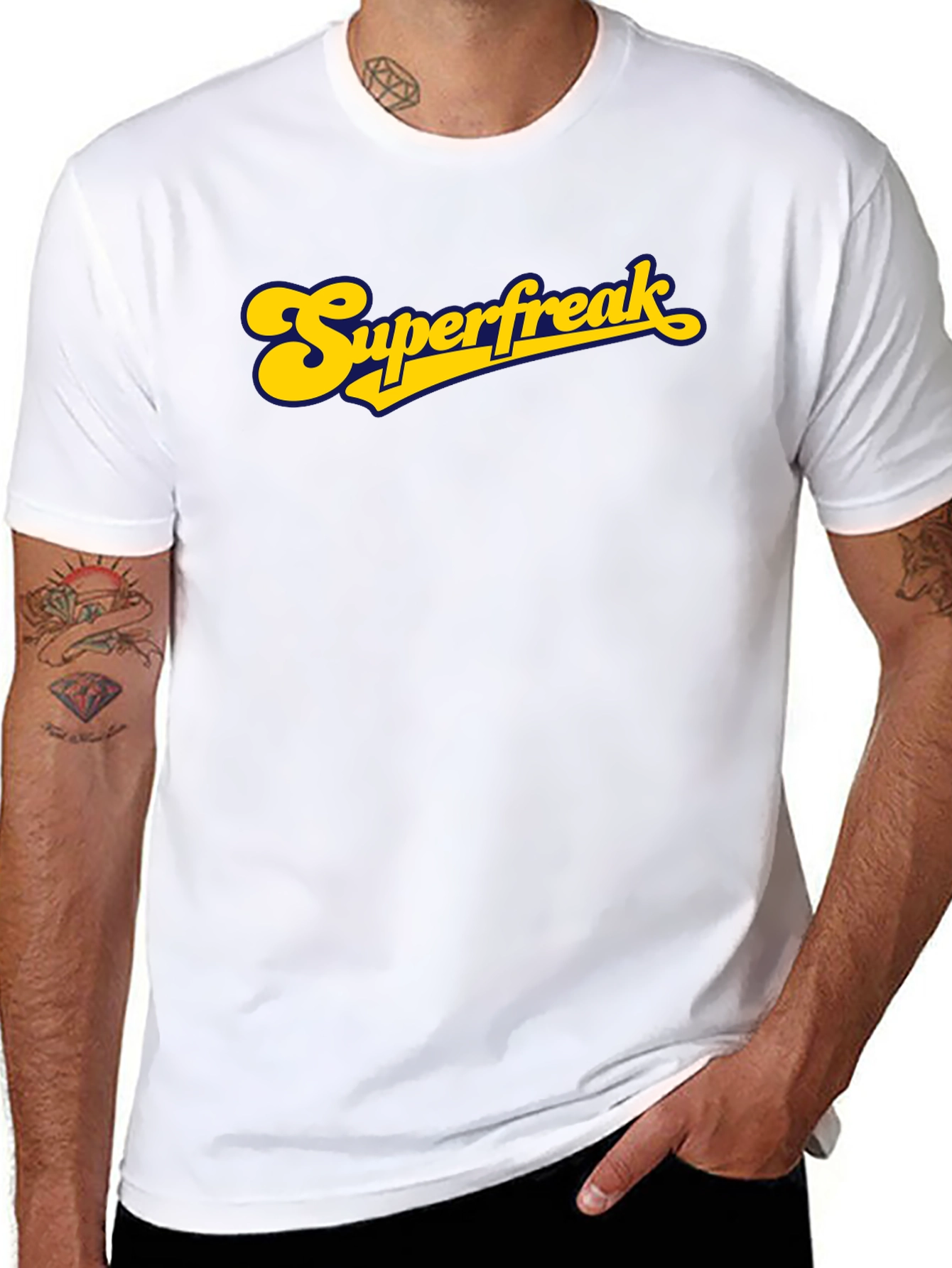 Black Superfreak Graphic T-Shirt - Retro Style view 8