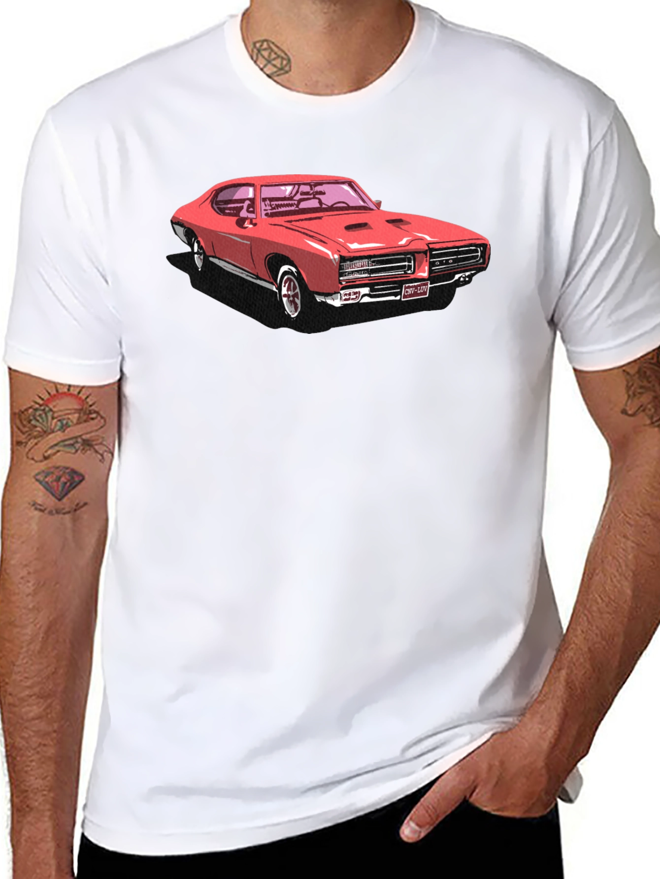 Black Classic Car Graphic Tee - Black view 8
