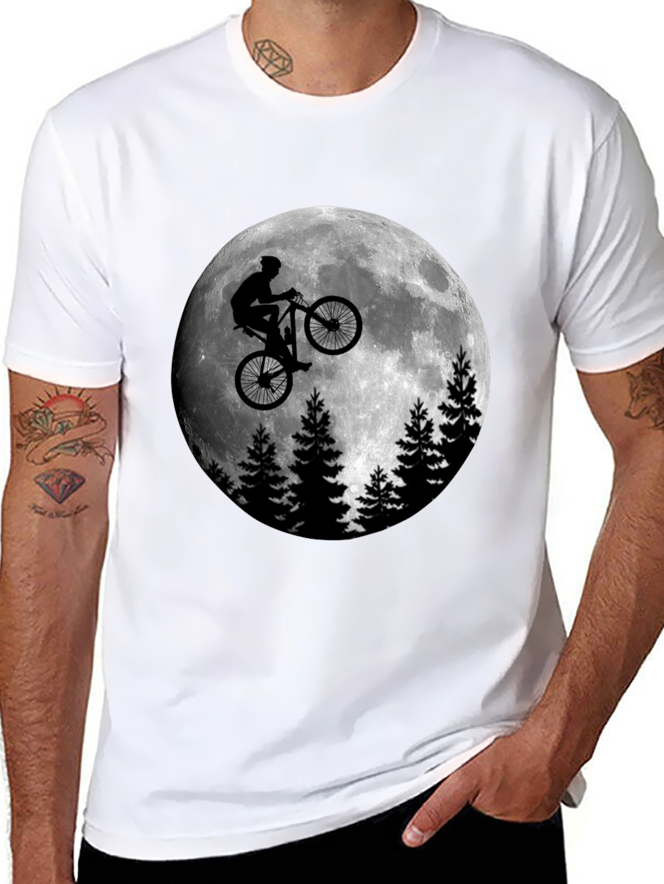 Moon Rider Graphic T-Shirt - Men's Black Tee - 8