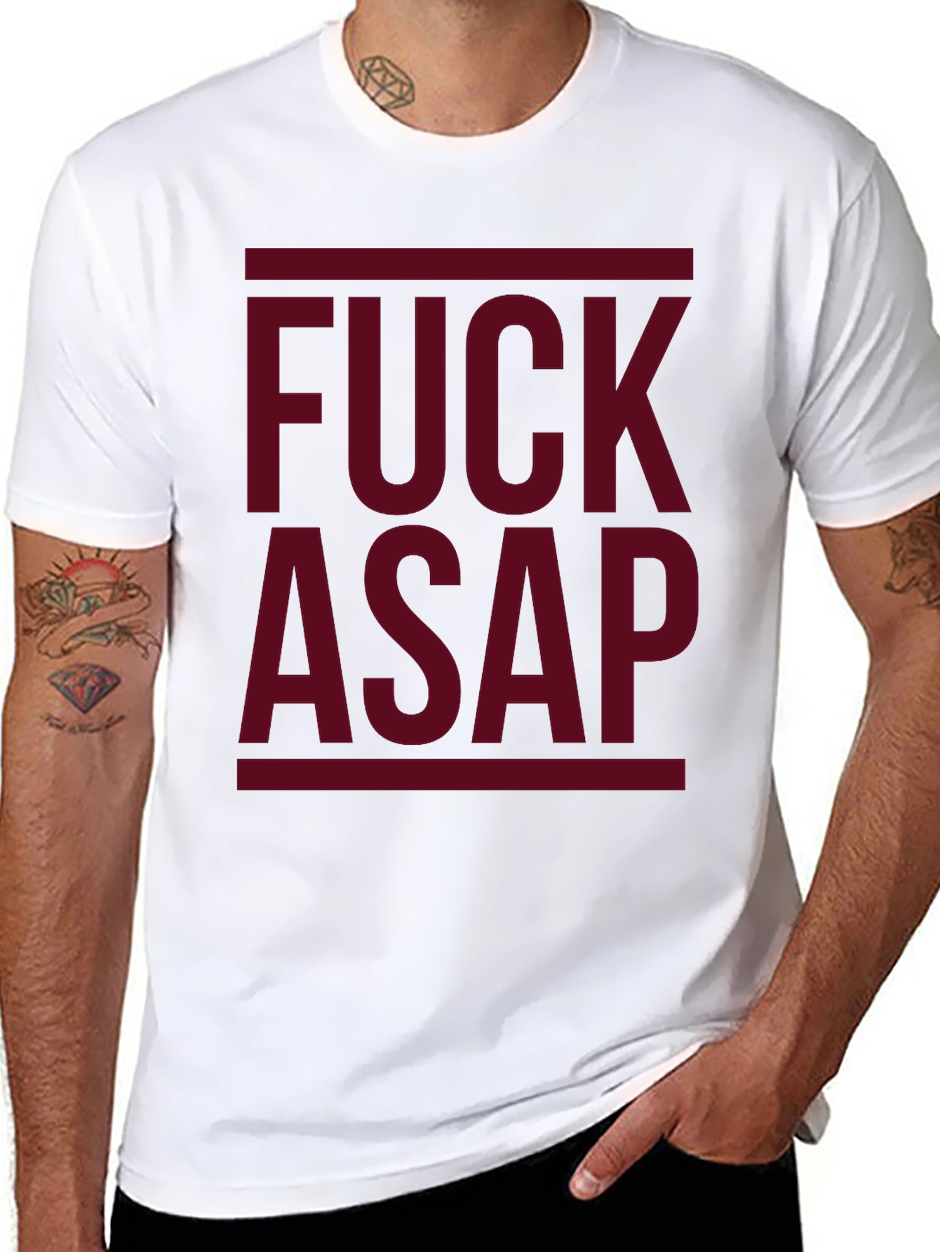 Black F*ck ASAP Graphic T-Shirt - Bold Statement Tee view 8