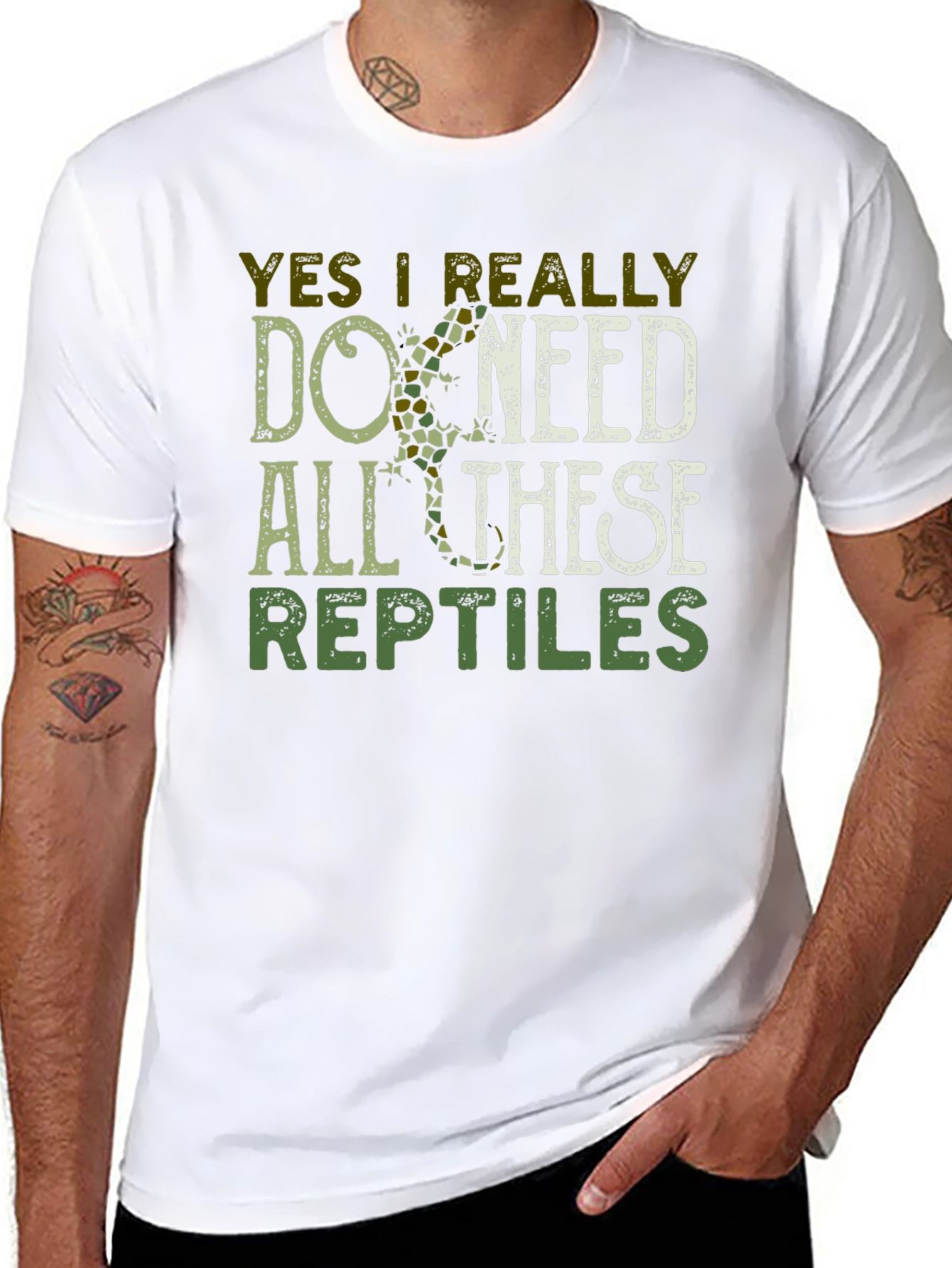 Black Yes I Really Do Need All These Reptiles T-Shirt view 8