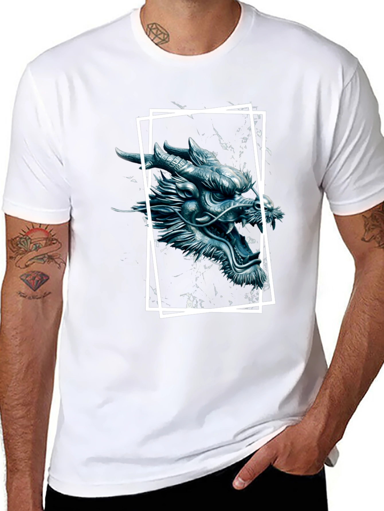 Black Dragon Graphic Tee - Black view 8