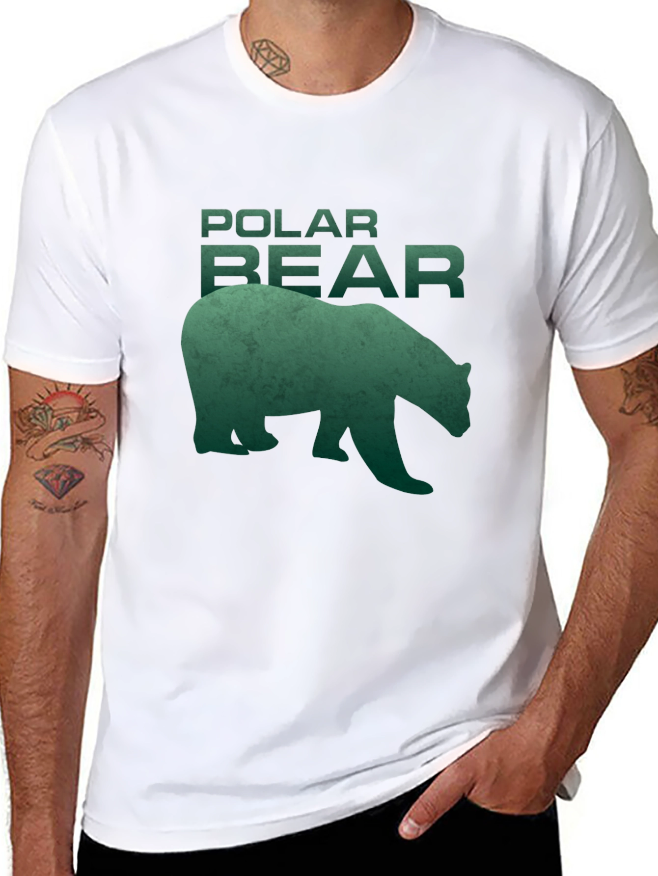 Black Polar Bear Graphic Tee - Cool Wildlife Design view 8