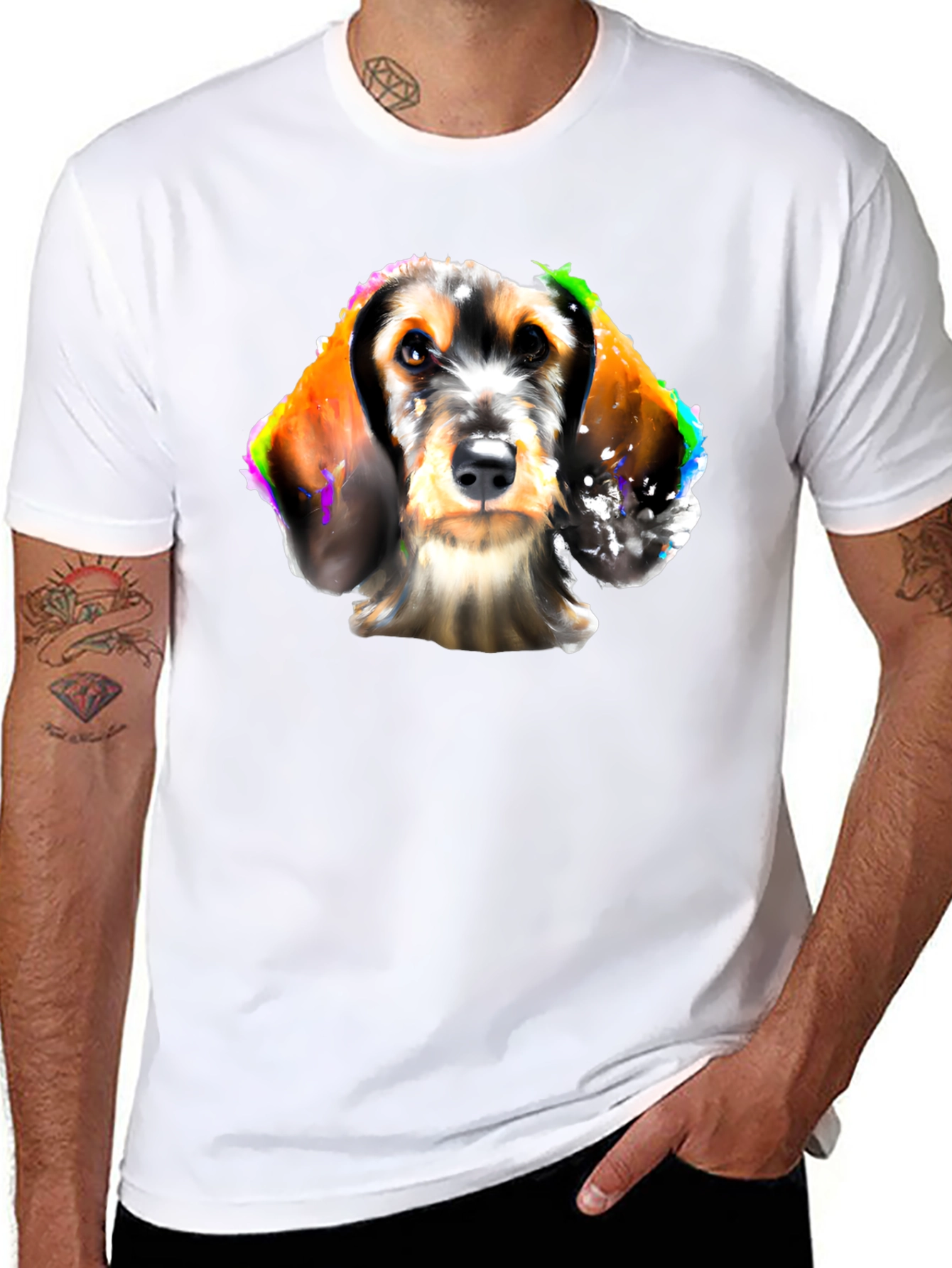 Black Dog Art Black T-Shirt view 8