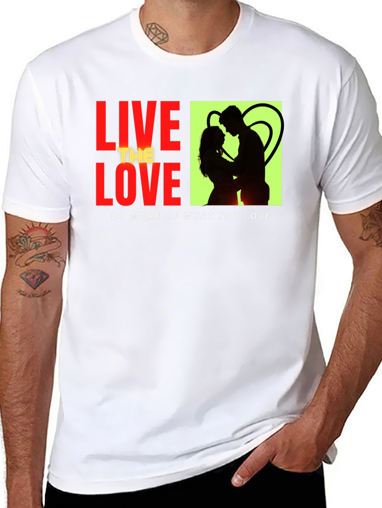Black Live the Love Graphic Tee view 8