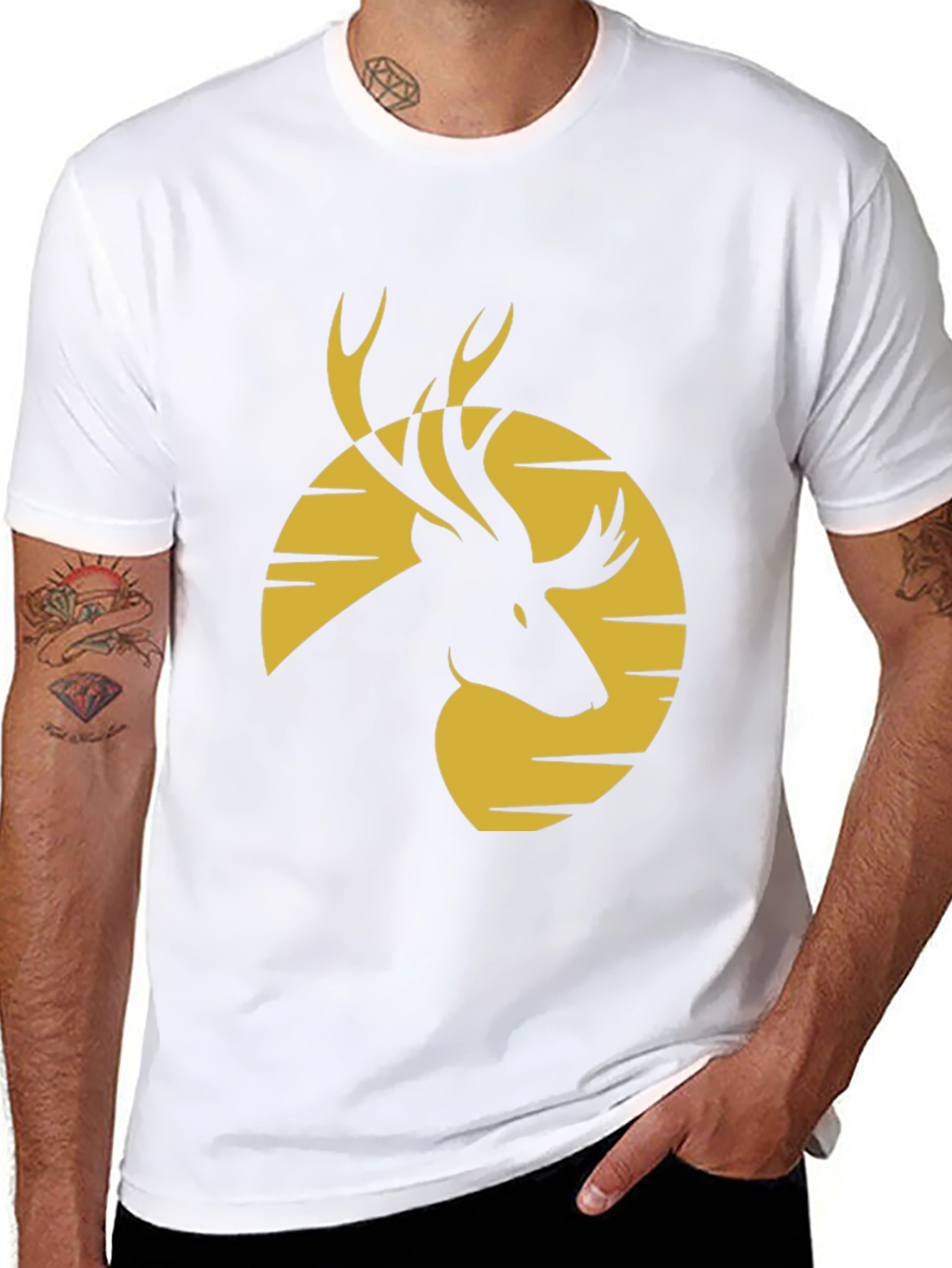 Black Deer Silhouette T-Shirt view 8