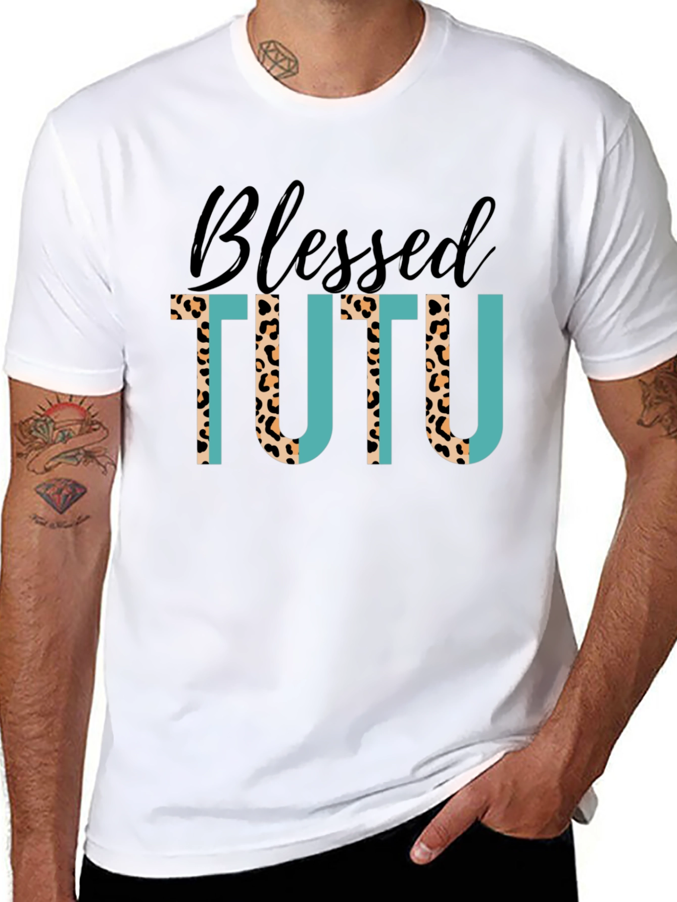 Black Blessed Tutu T-Shirt: Stylish Graphic Tee view 8
