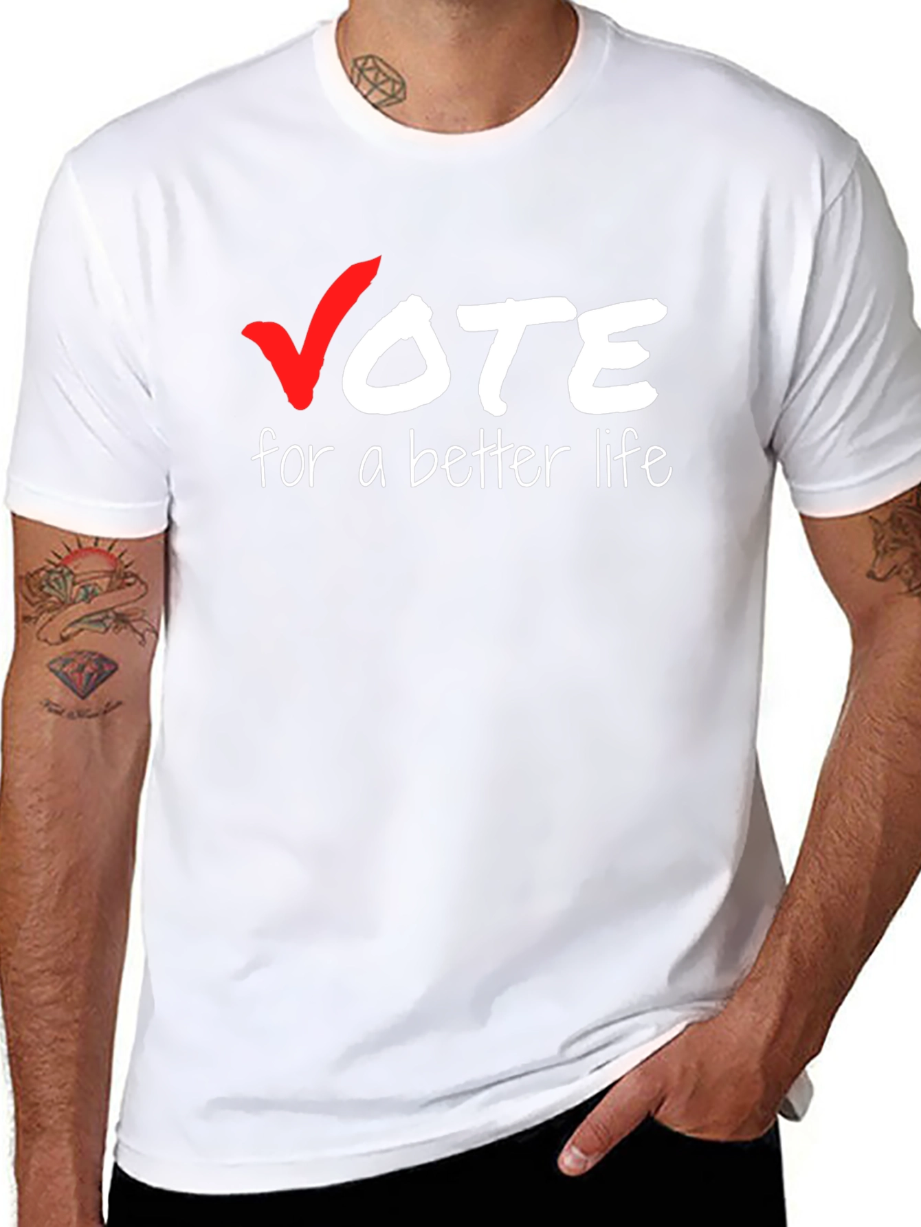 Black Vote for a Better Life Graphic Tee - Black Cotton view 8