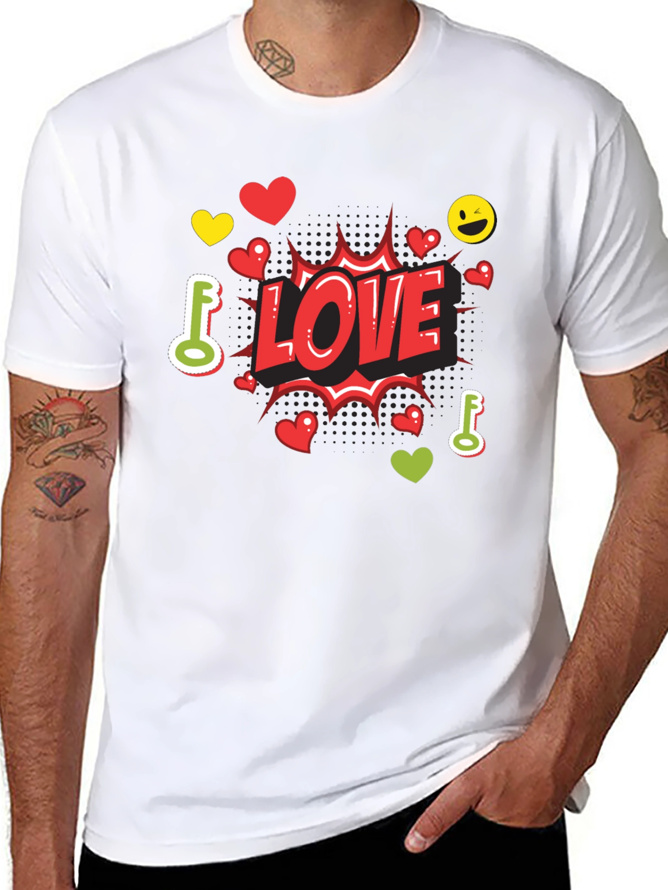 Black Love T-Shirt, Romantic Graphic Tee view 8