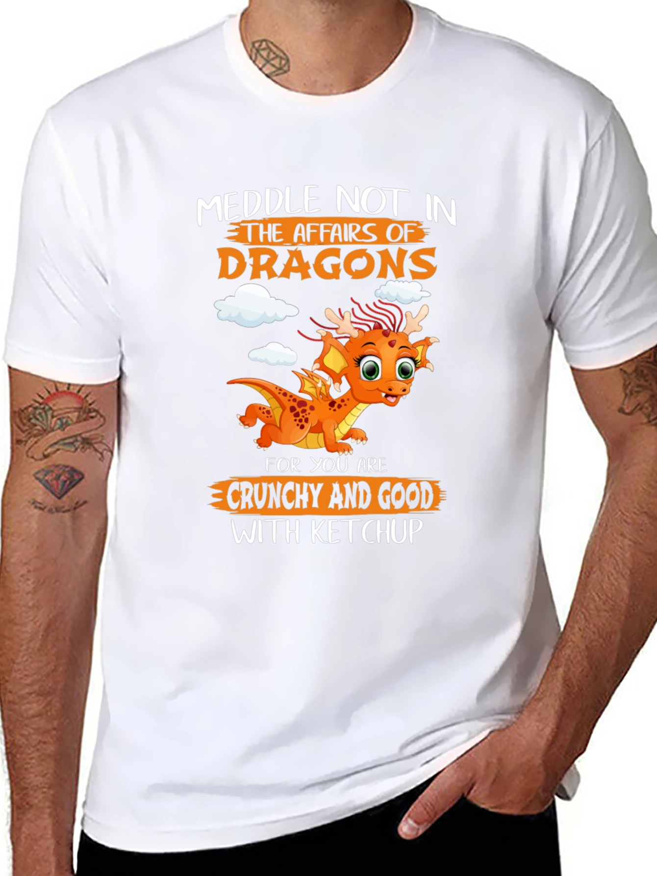 Black Dragon T-Shirt: Meddle Not in the Affairs of Dragons view 8