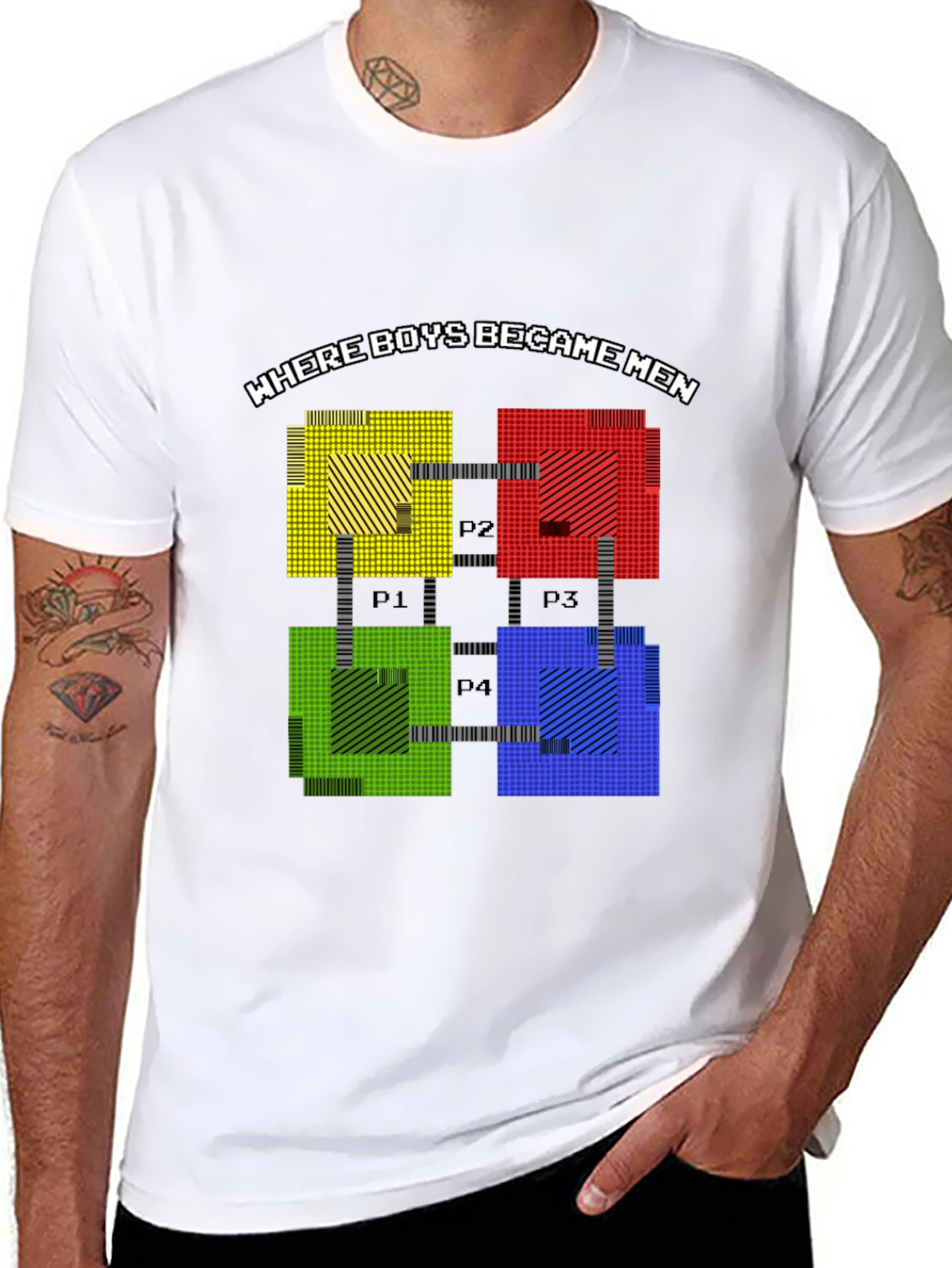 Black Retro Gaming Tee: Where Boys Became Men view 8