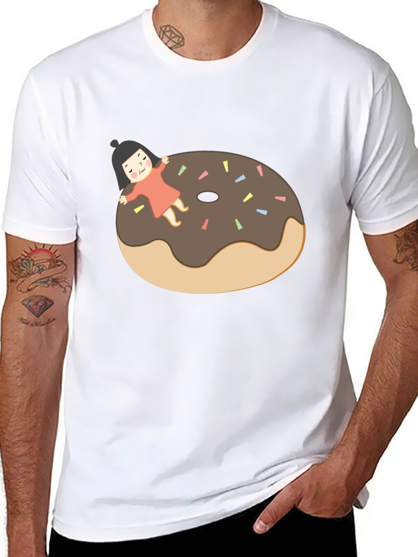 Black Donut Dream T-Shirt - Relaxed Fit Graphic Tee view 8