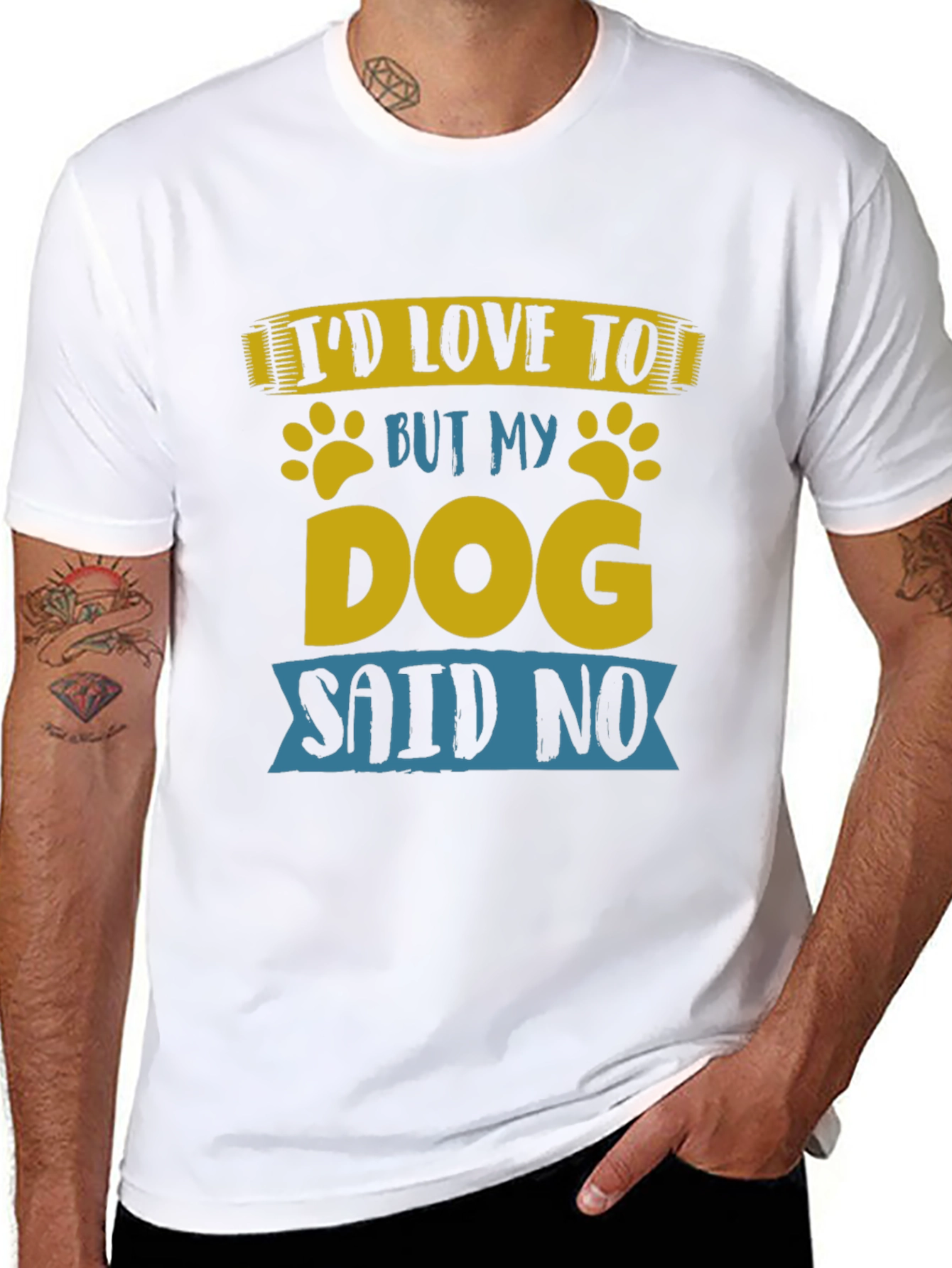 Black Funny Dog Lover T-Shirt - My Dog Said No view 8