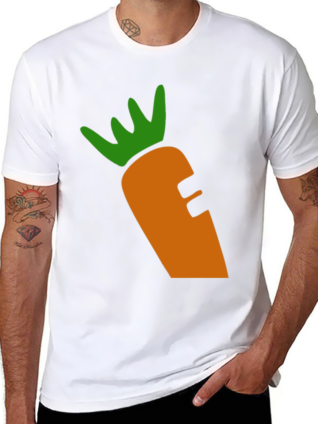 Black Carrot Graphic Tee - Black Cotton Blend view 8