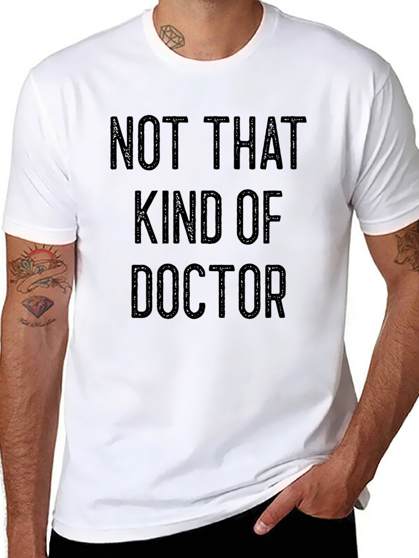 Black Not That Kind of Doctor T-Shirt view 8