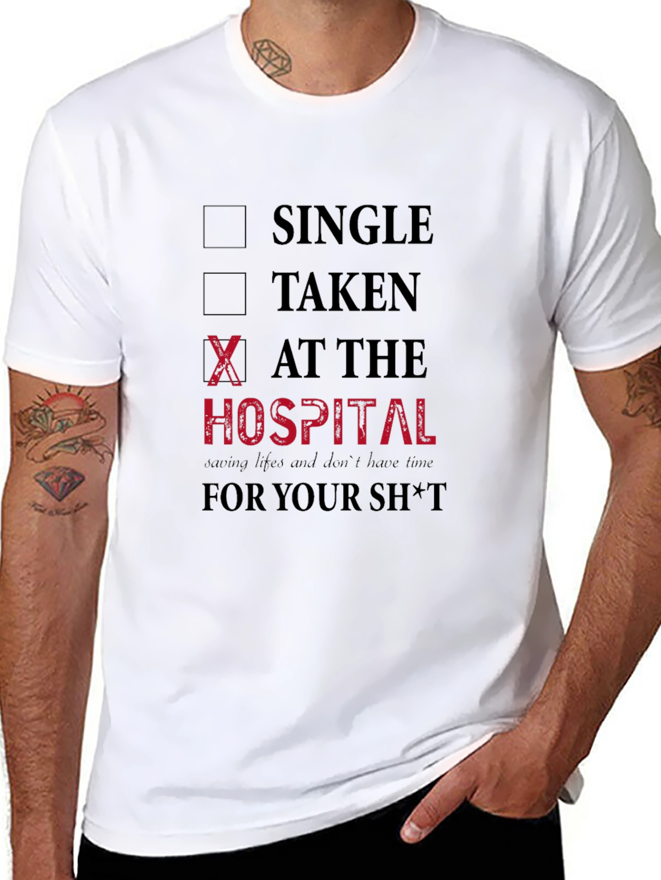 At The Hospital Graphic T-Shirt - 8