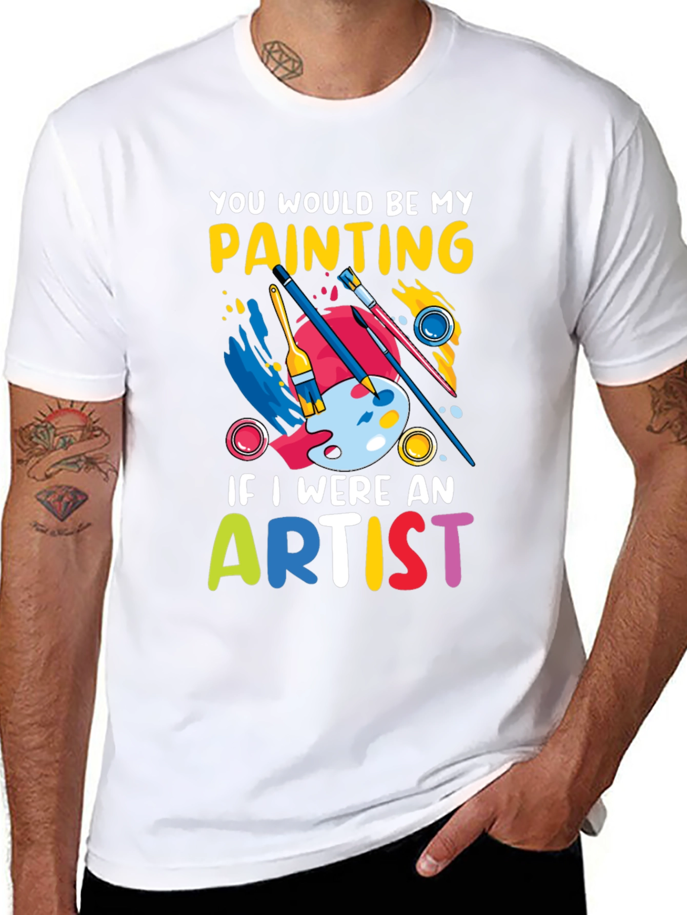 Black Artist Painting Graphic T-Shirt view 8
