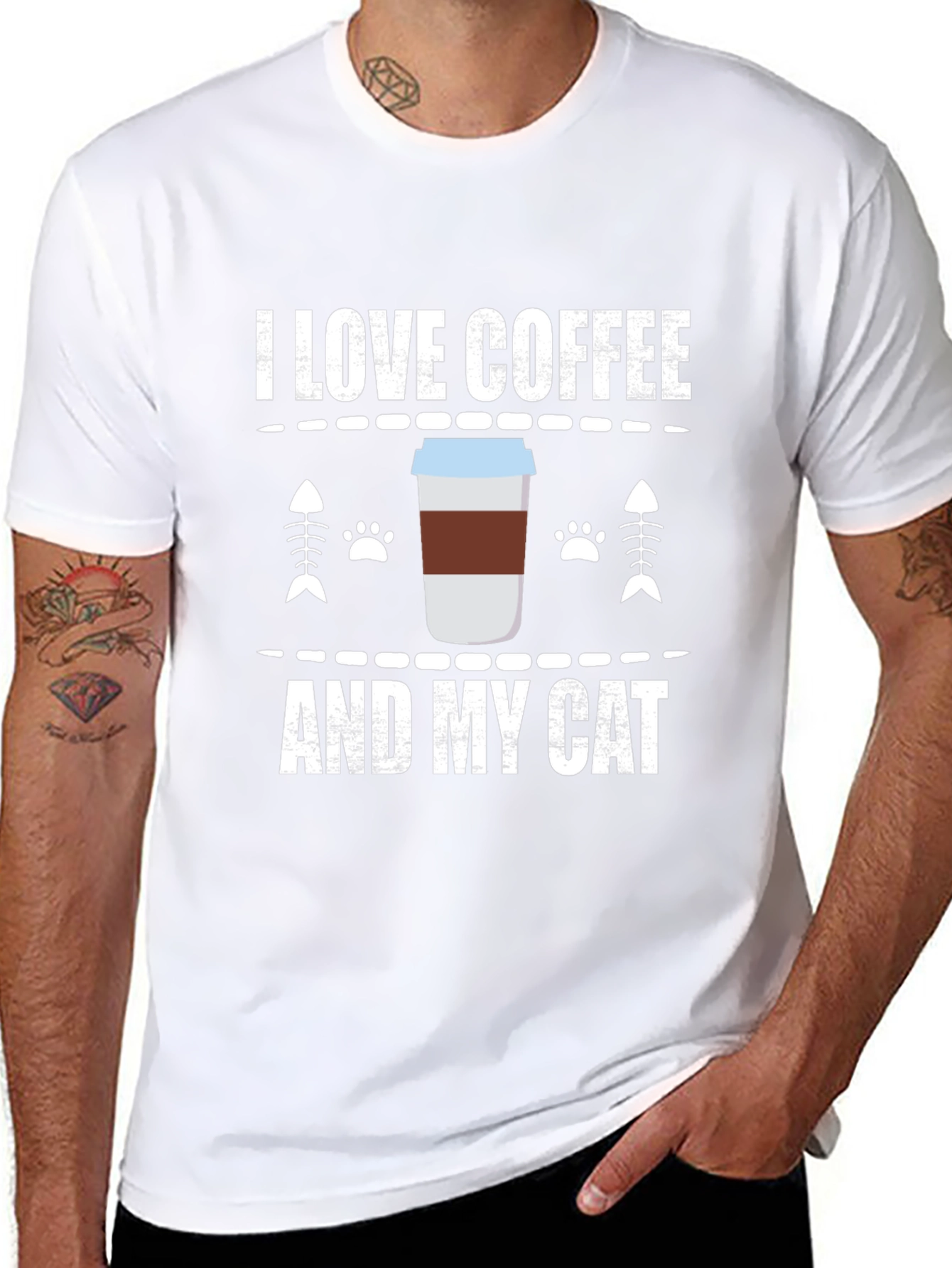 Black Coffee & Cat Lover T-Shirt view 8