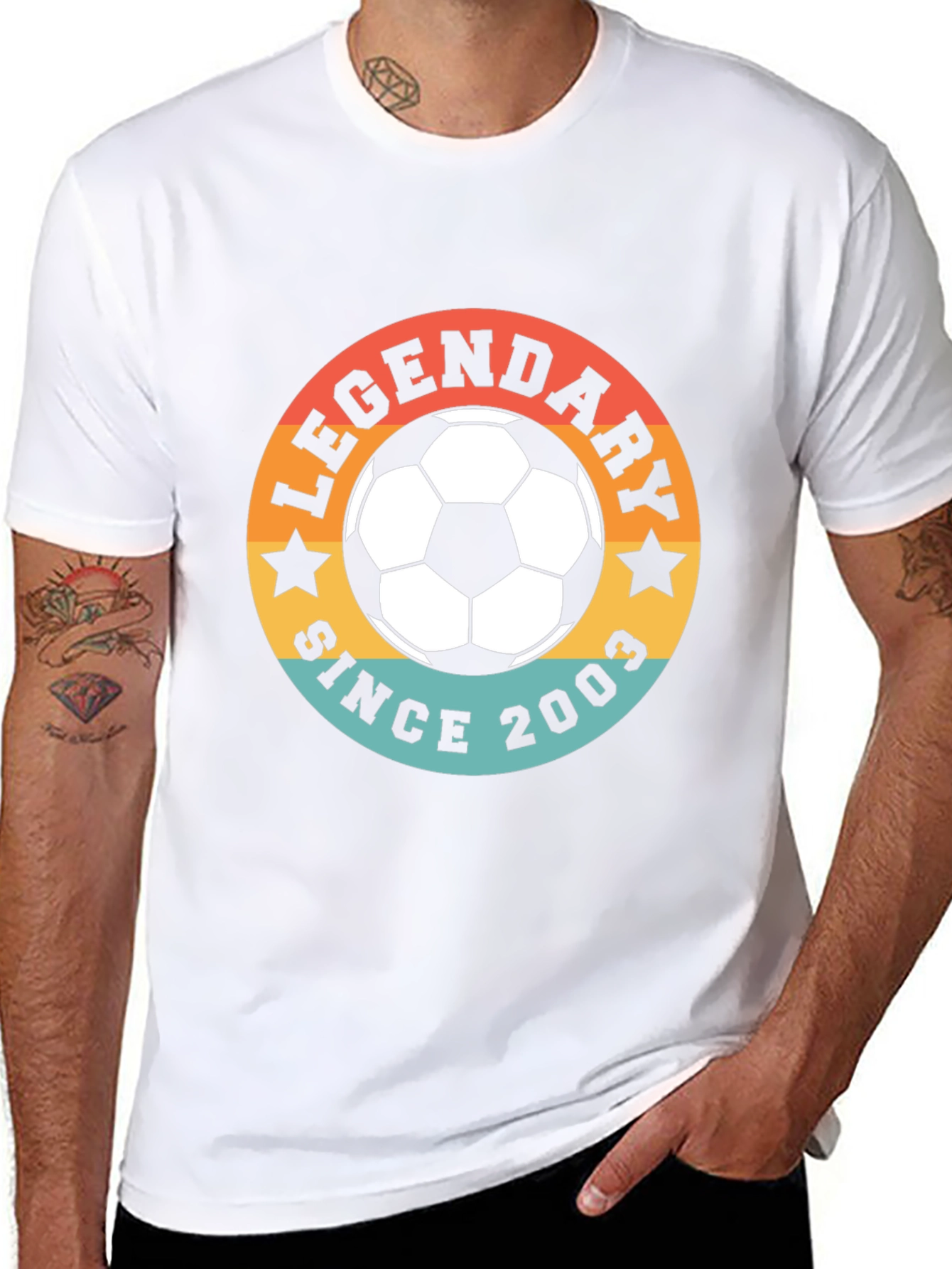 Black Legendary Since 2003 Soccer T-Shirt view 8