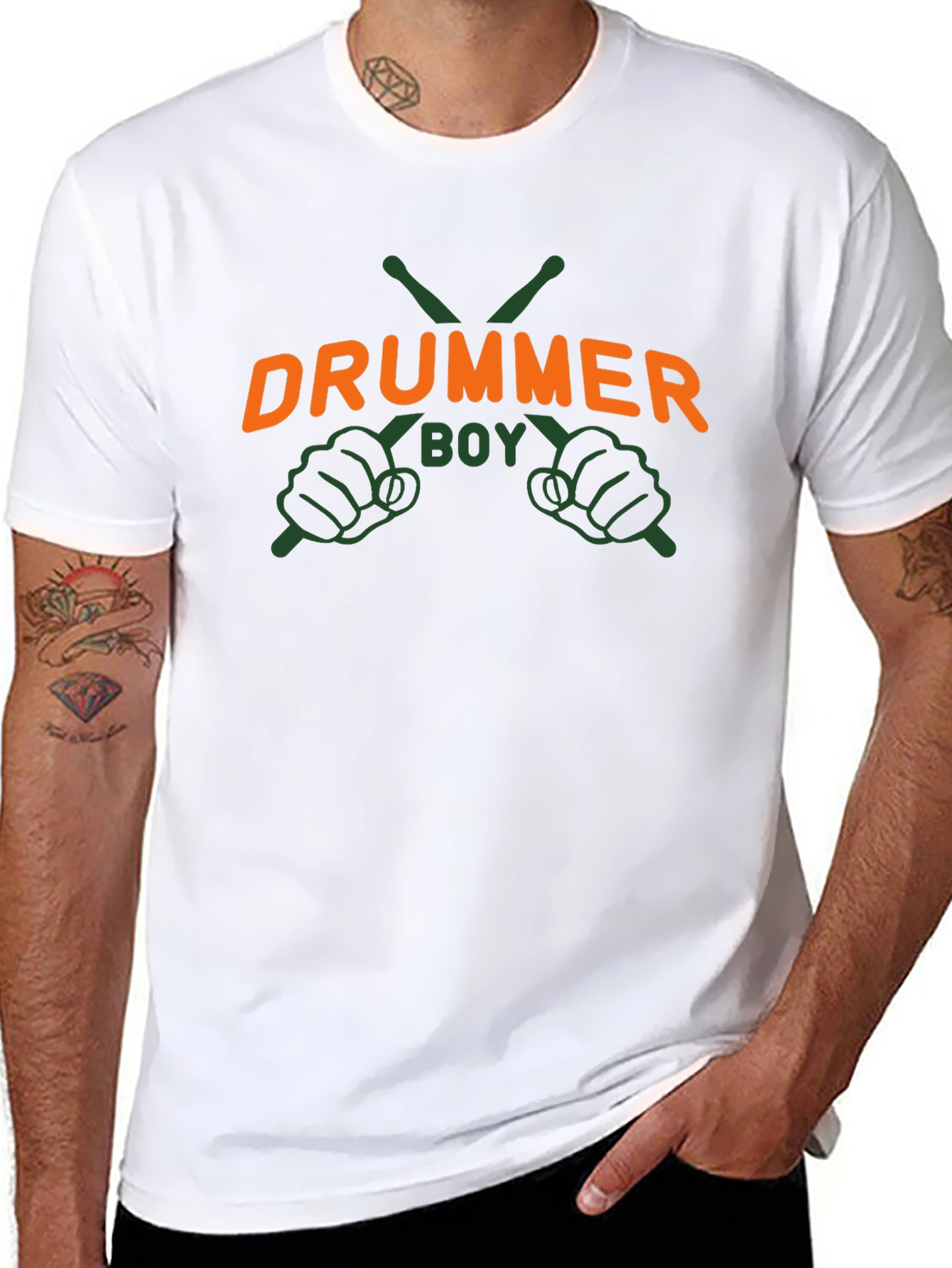 Black Drummer Boy Black Graphic Tee view 8