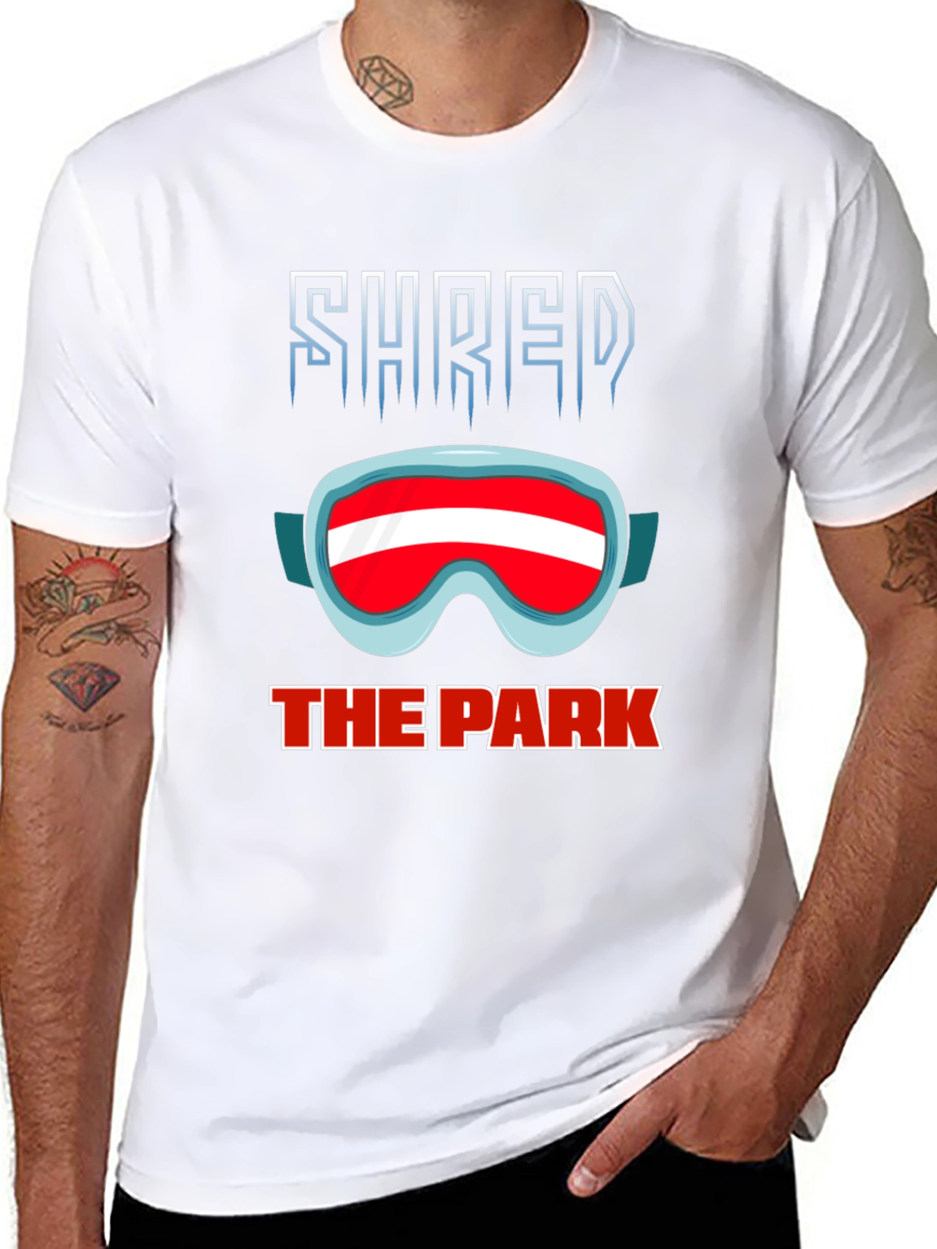 Black Shred the Park Black Graphic T-Shirt view 8