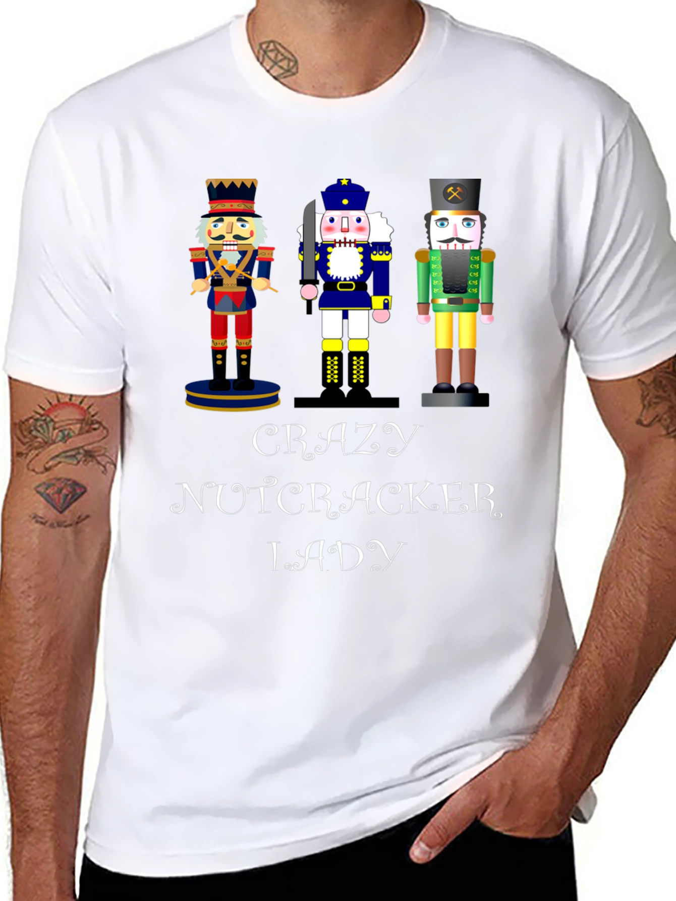 Black Crazy Nutcracker Lady T-Shirt view 8