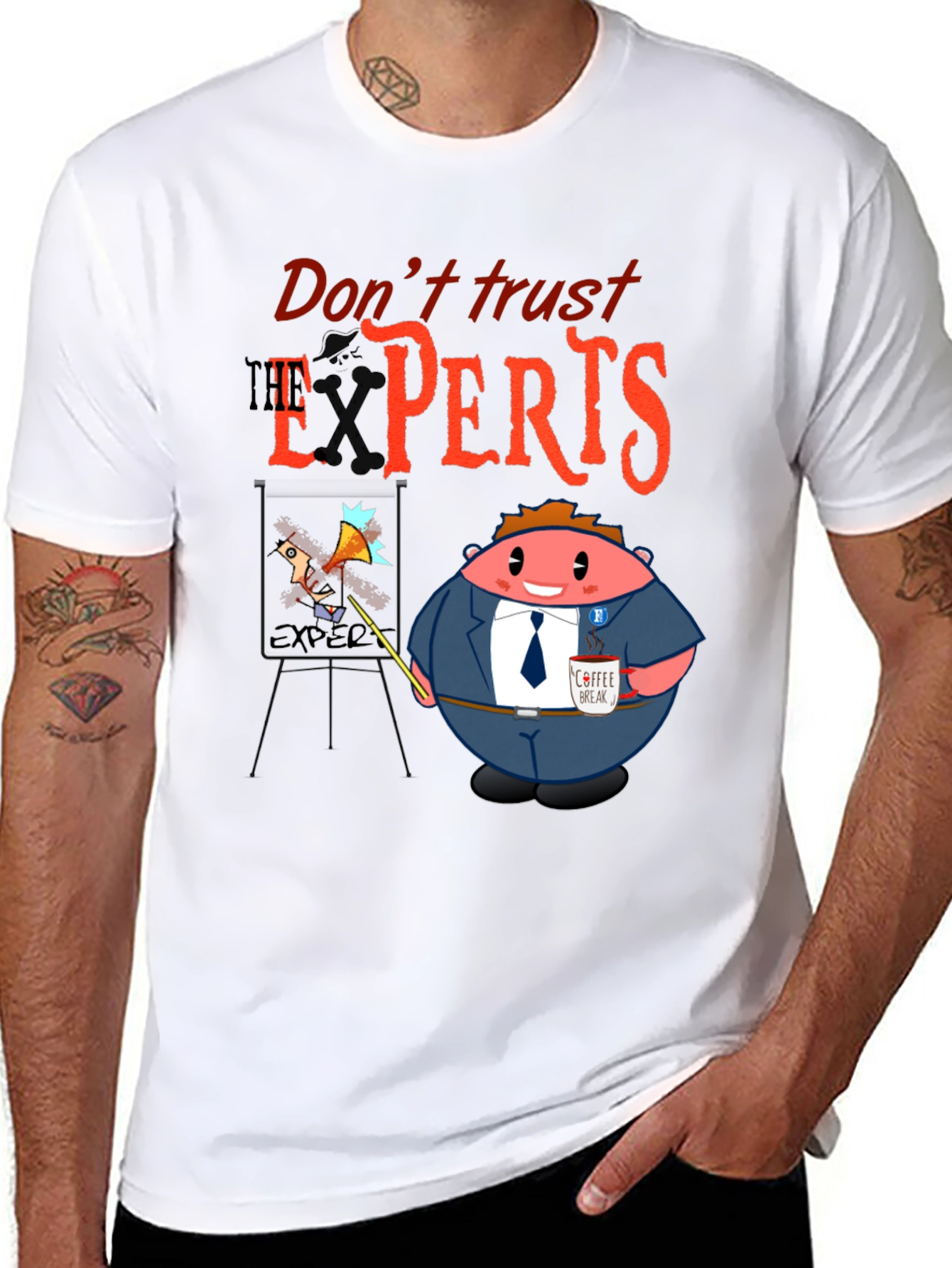 Black Don't Trust Experts Graphic Tee view 8