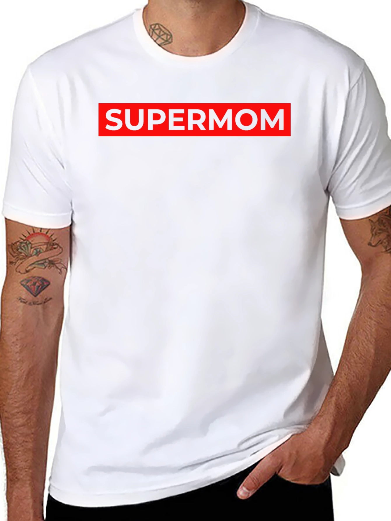Black Supermom Graphic T-Shirt - Black view 8