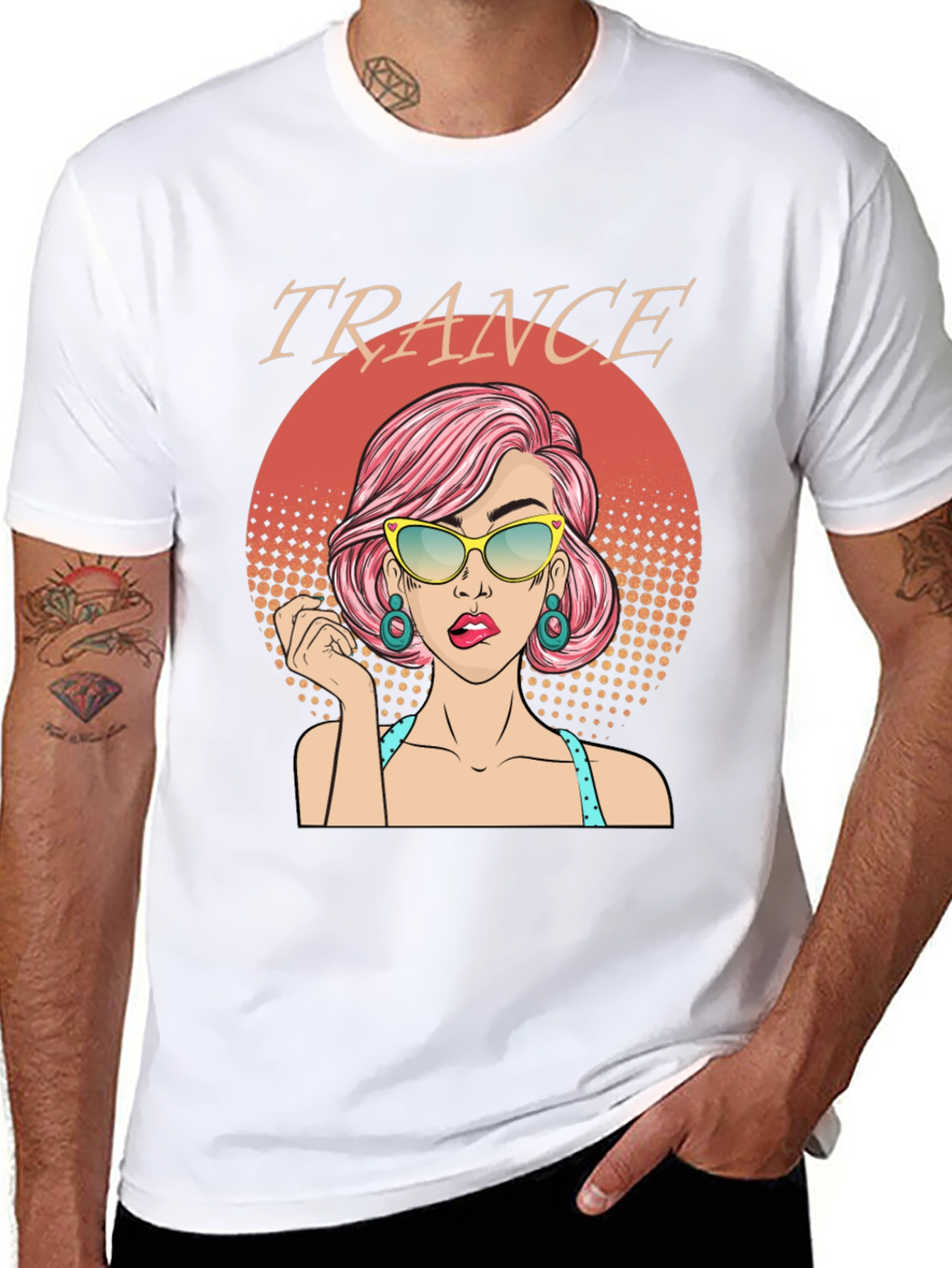 Trance Music T-Shirt - Retro Pop Art Graphic Tee - 8