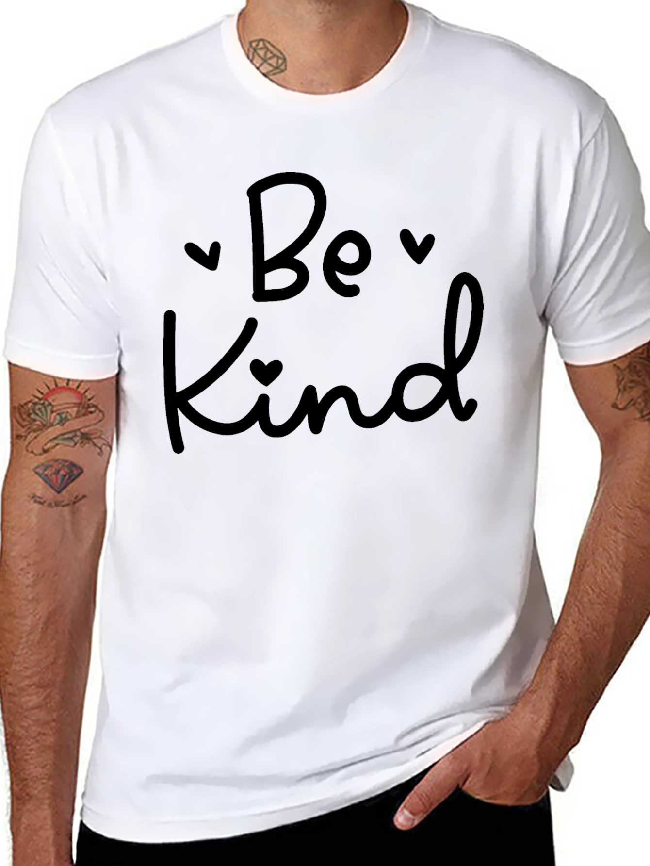 Black Be Kind Graphic Tee - Black Casual Comfort view 8