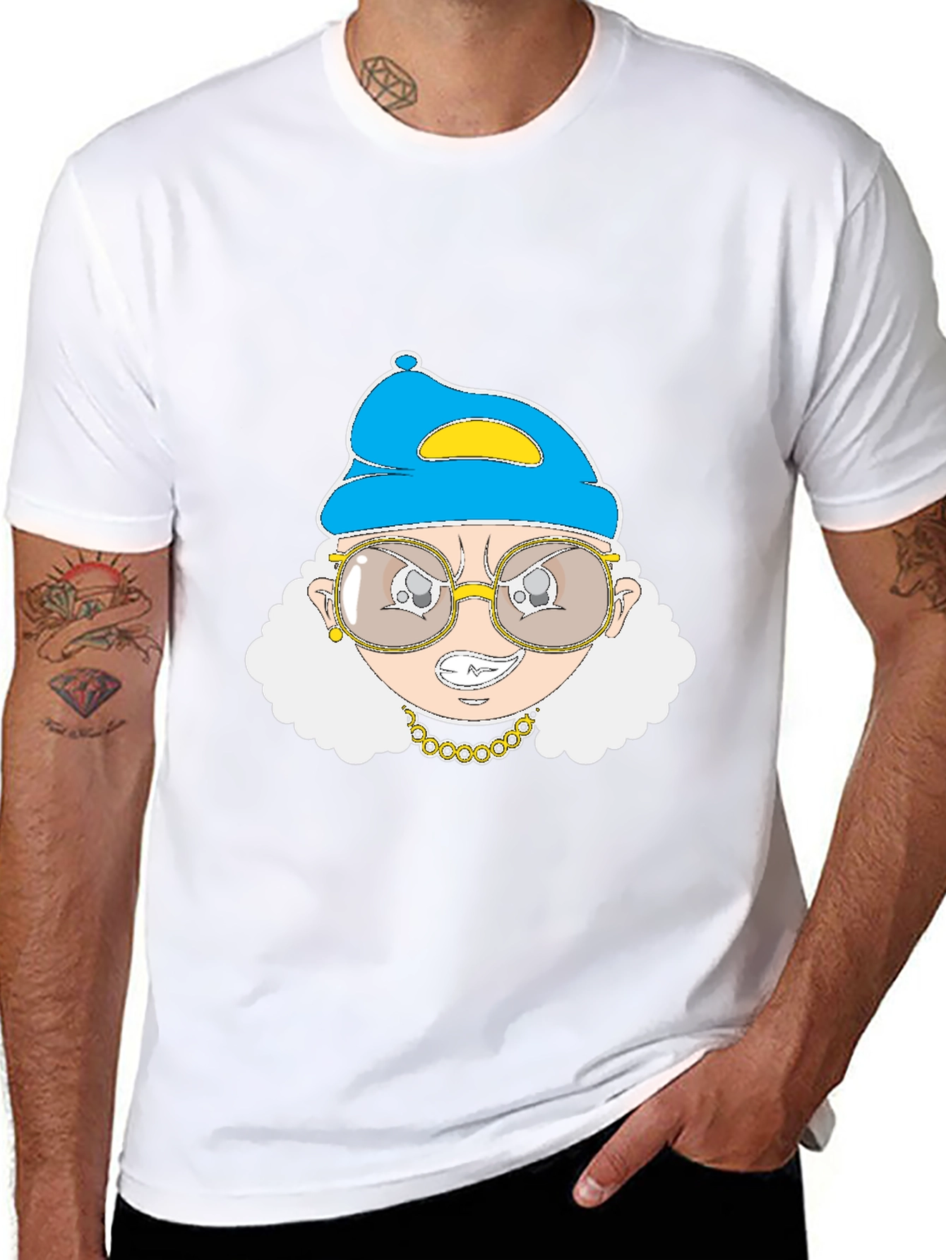 Black Grandma Gangster T-Shirt - Black view 8