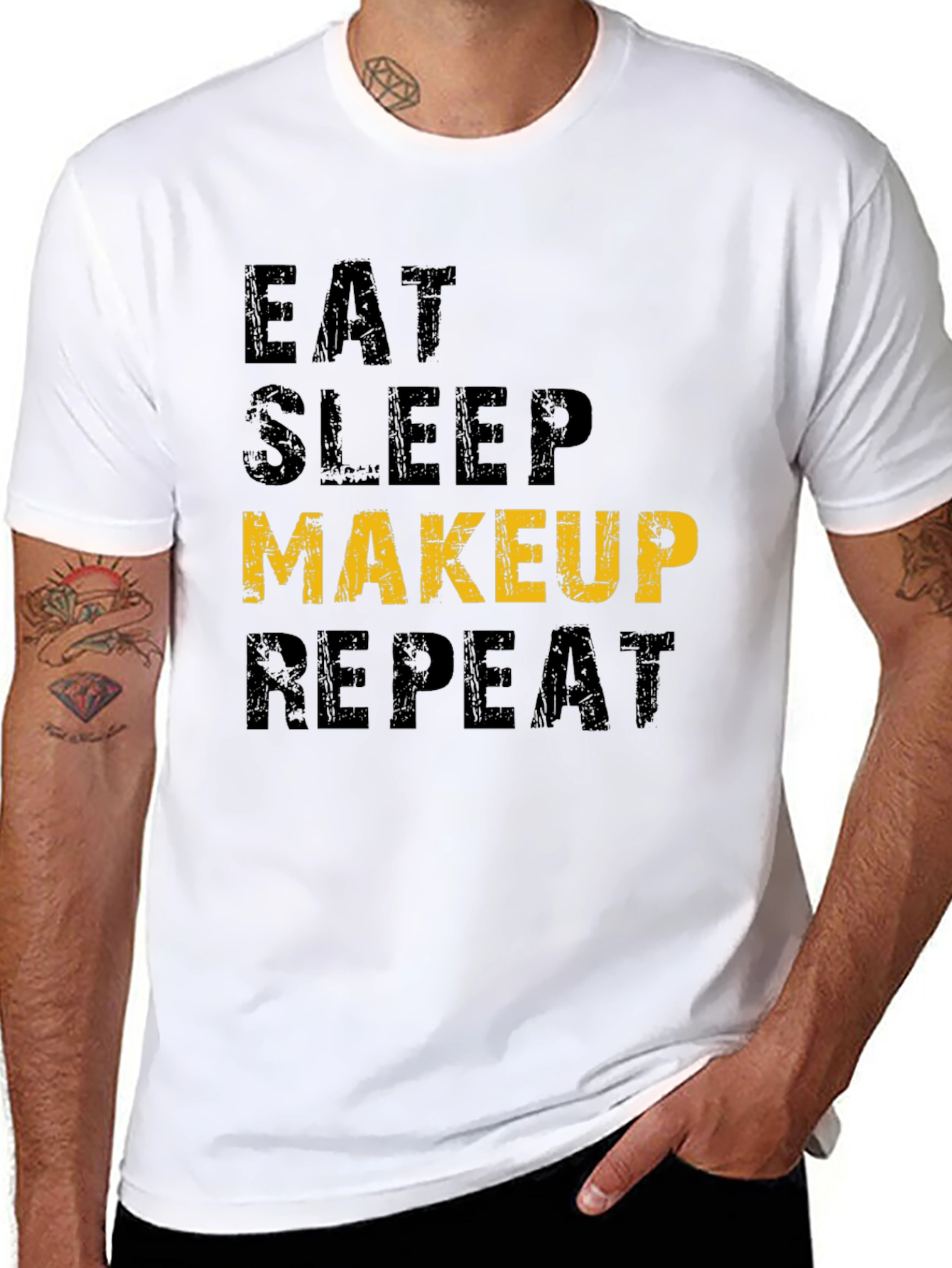 Black Eat Sleep Makeup Repeat Graphic T-Shirt view 8