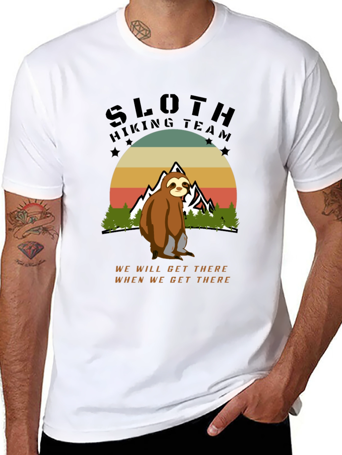 Black Sloth Hiking Team Tee view 8